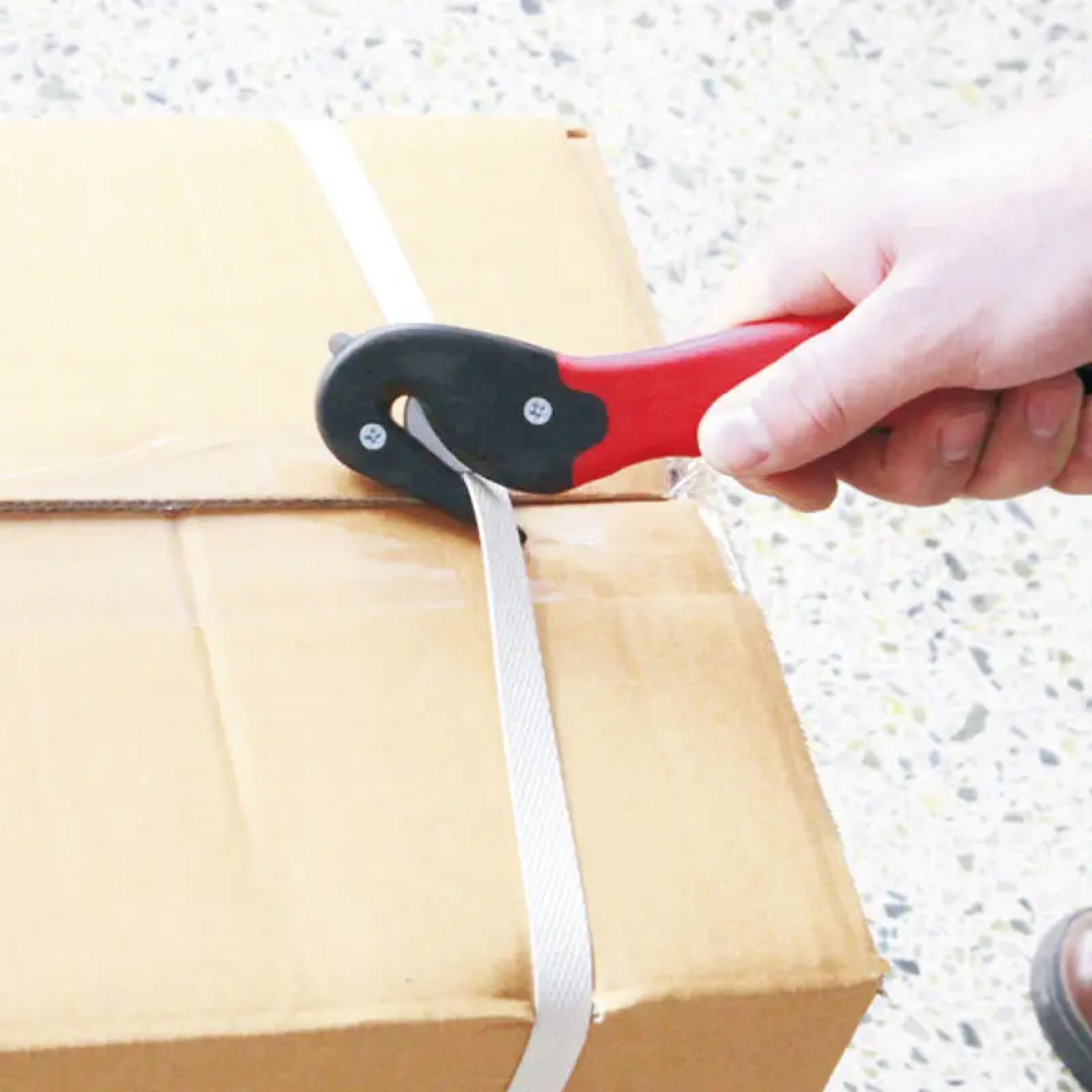 Safety Carton Opener With Ergonomic Handle And Hook Blade Cutter 3