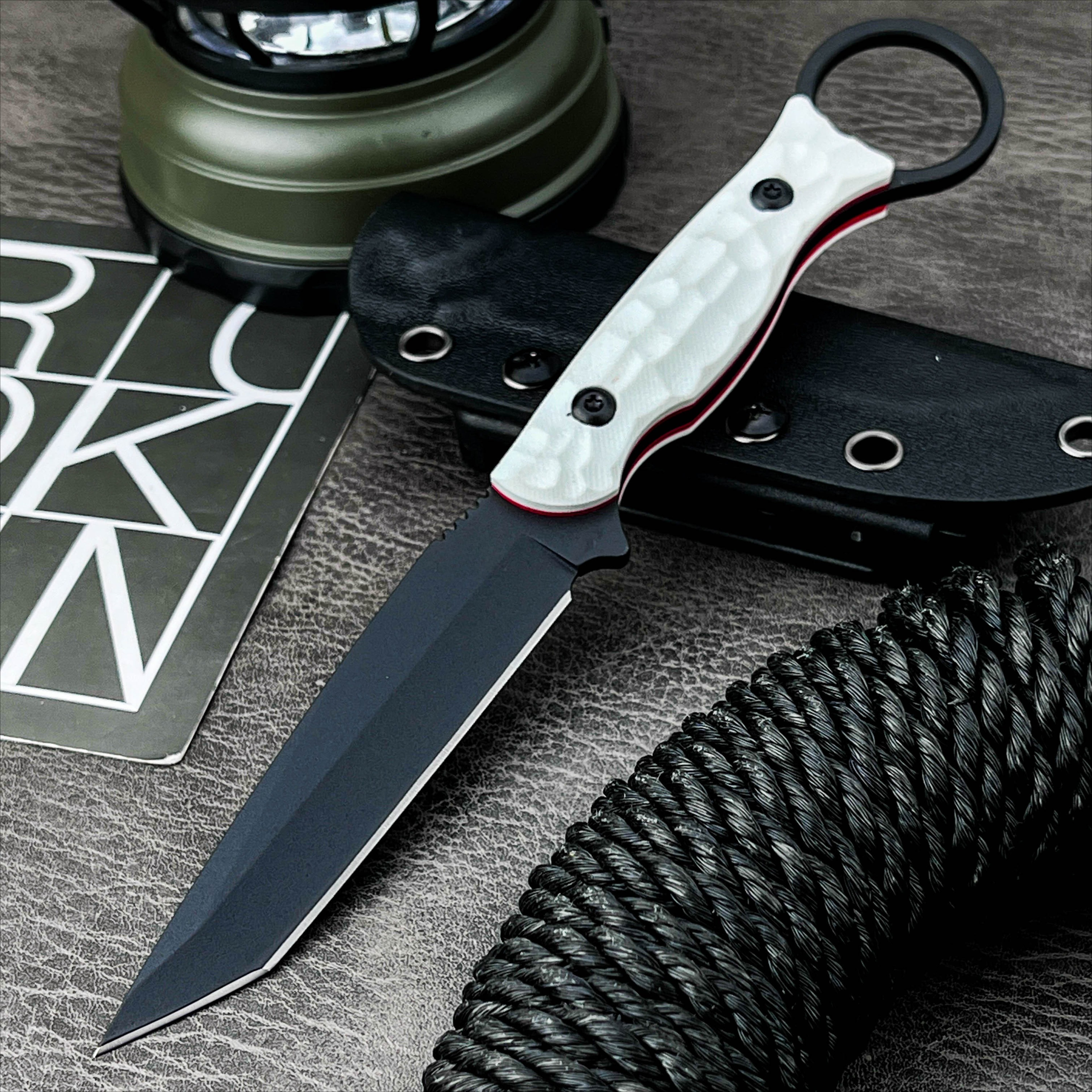 Tactical Fixed Outdoor Camping Knife with blade & Premium handle – view 5