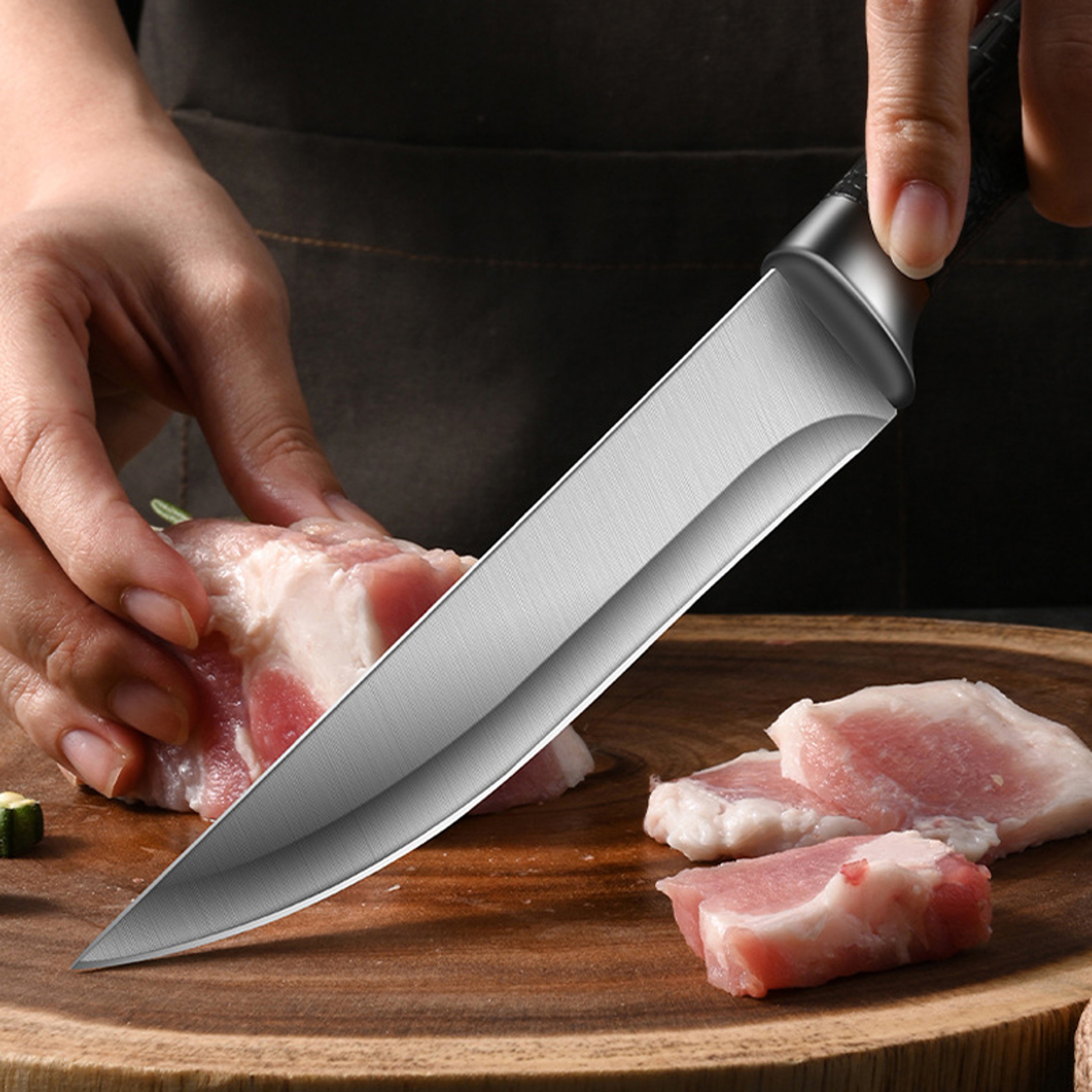 Premium Stainless Steel Boning Knife  Butcher Knife For Meat Cutting And Slaughter Heavy Duty Butch 2