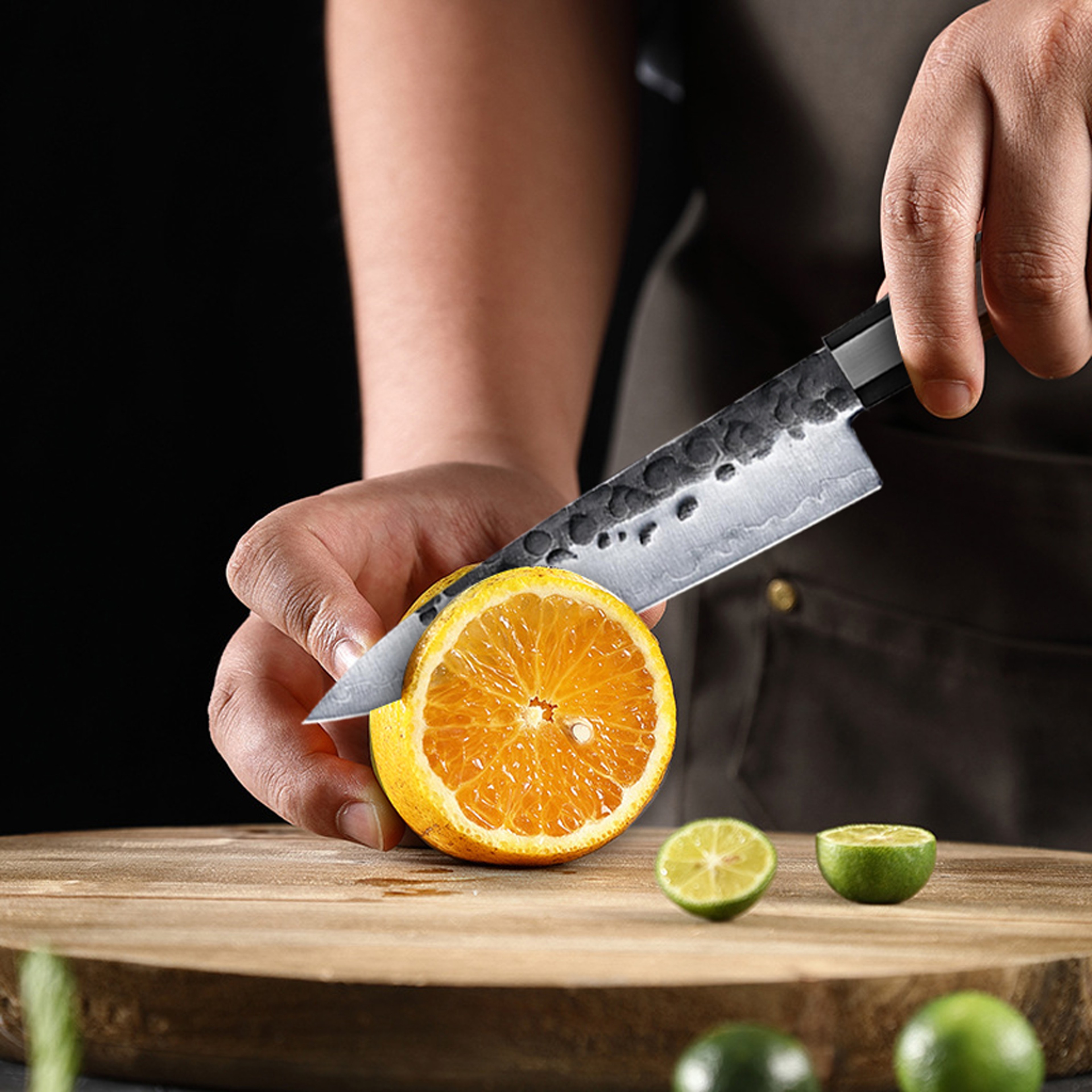 Premium Petty Knife Kitchen Utility Knife with Composite Steel Blade & Premium Rosewood Handle – view 3