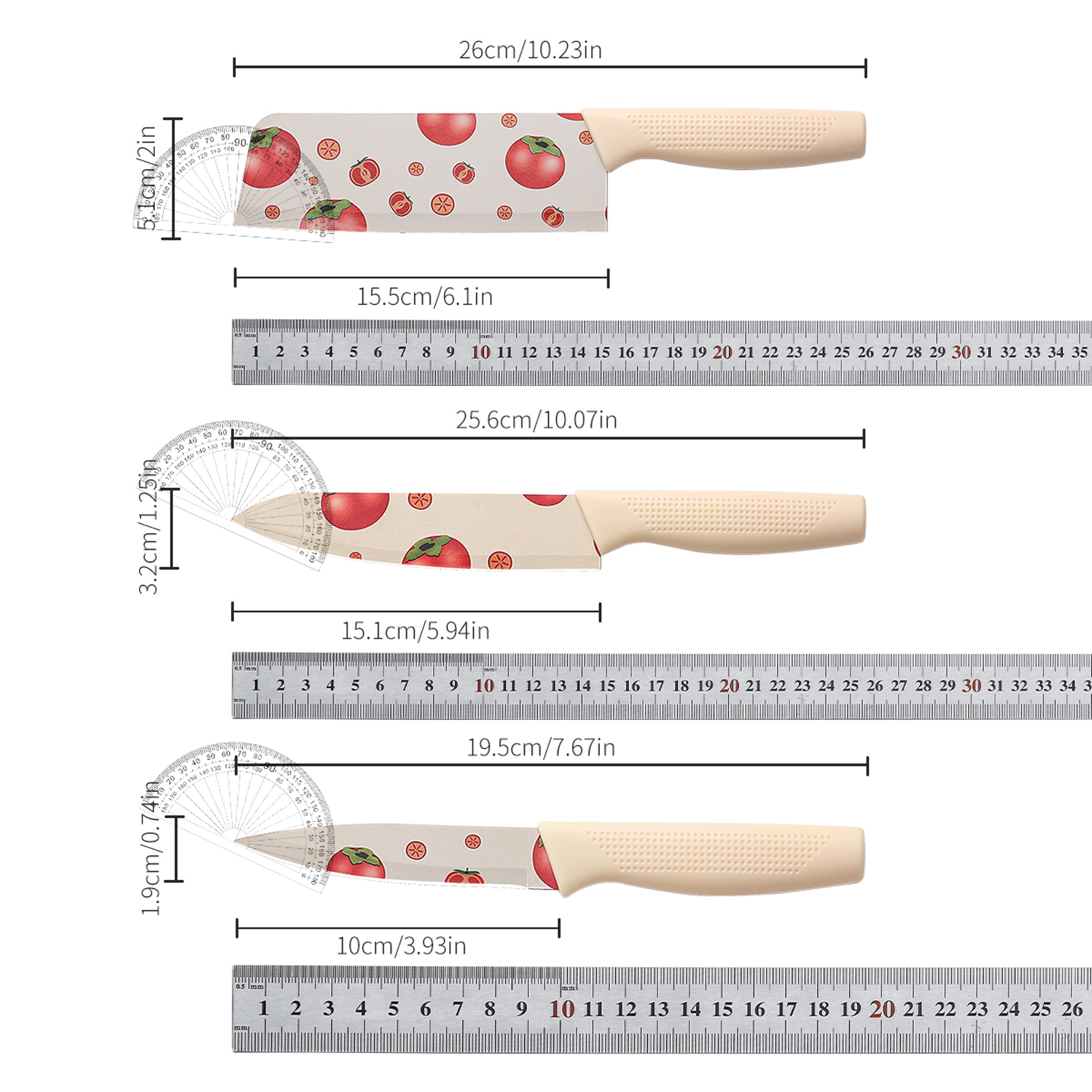 Stainless Steel Kitchen Knife Set Colorful Fruit & Vegetable Knives – view 6