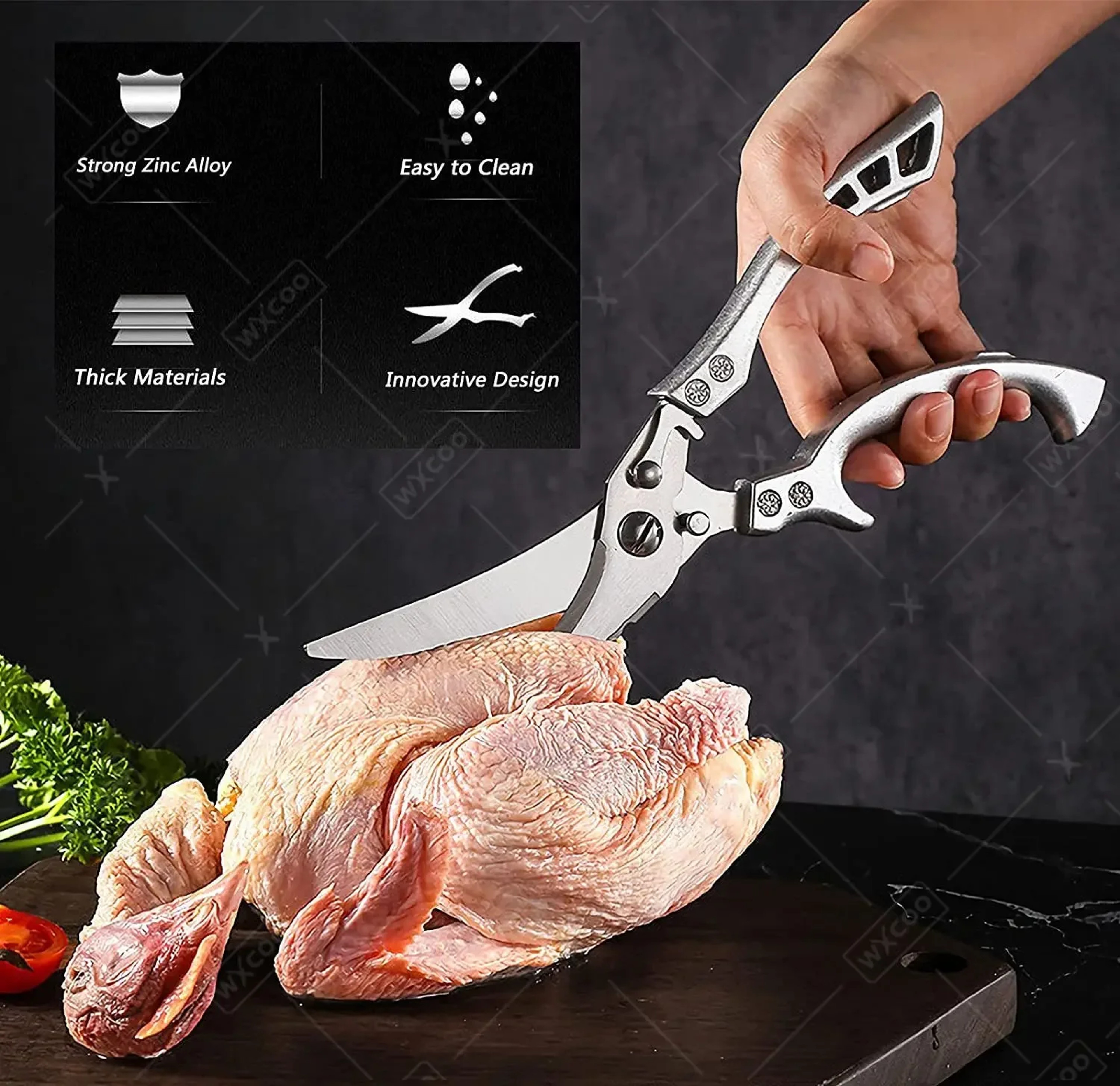 Stainless Steel Kitchen Shears Ultra Sharp Kitchen Scissors For Meat Fish Vegetables  Poultry 2