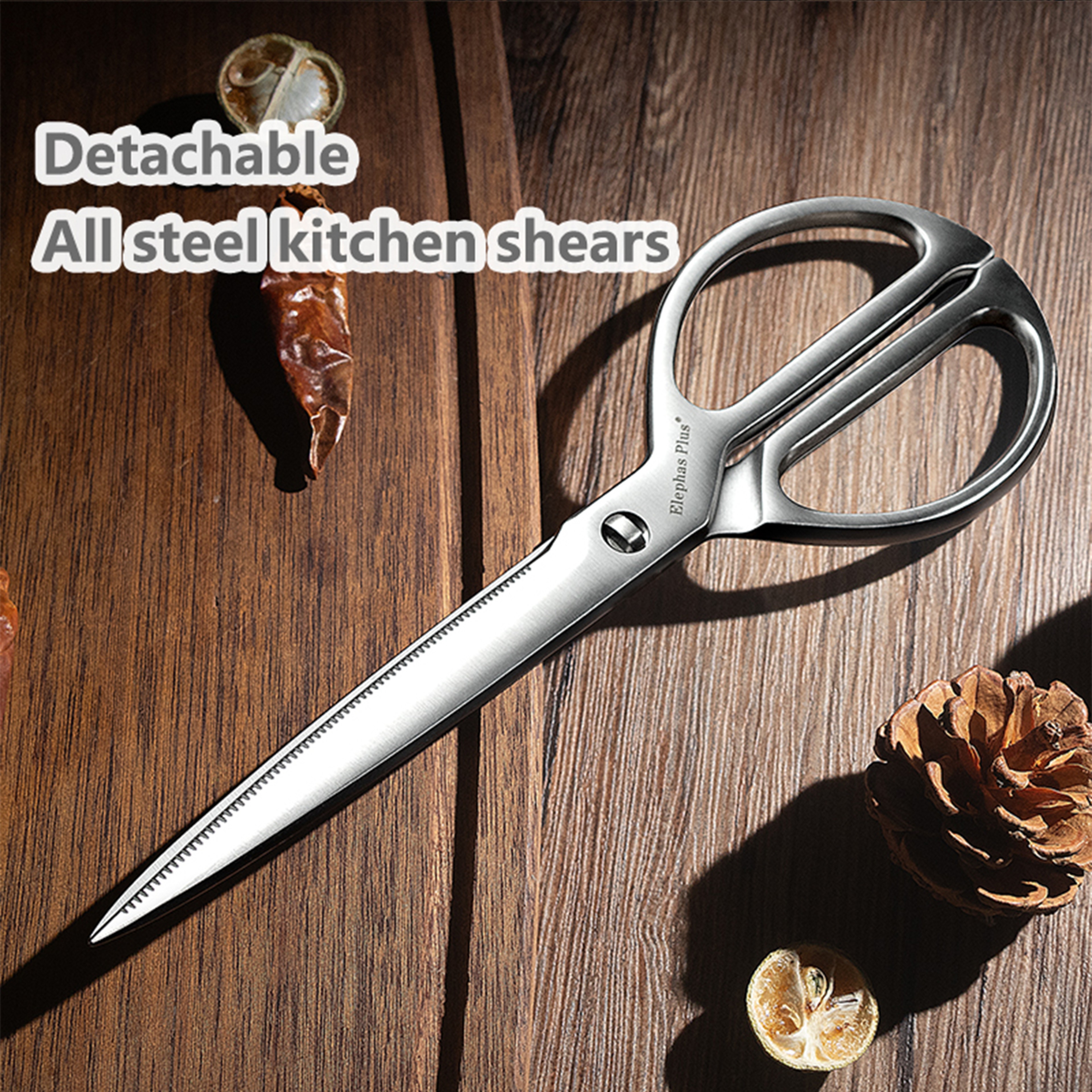 All Steel Kitchen Scissors For Chicken Meat Fish And Vegetable Prep 2