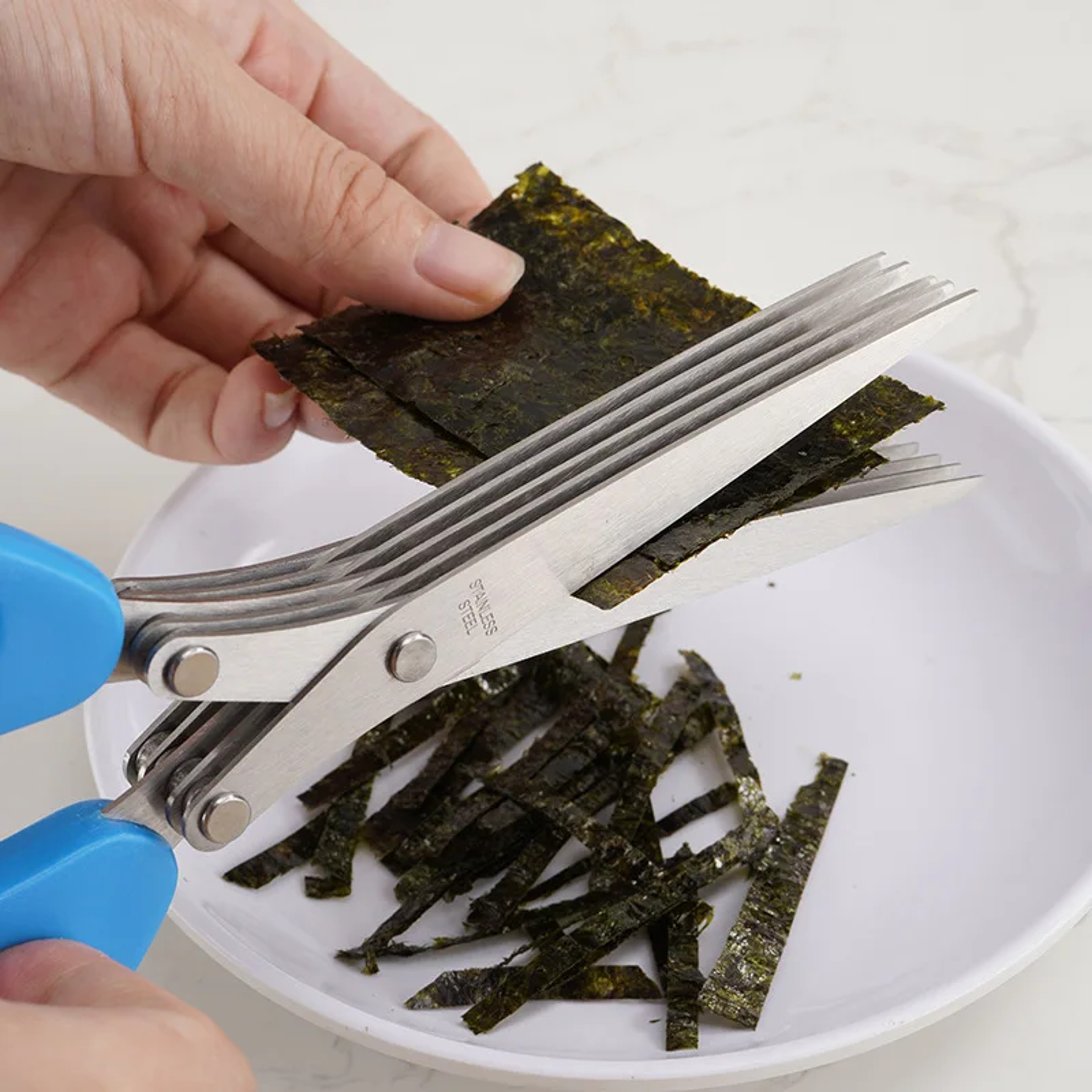 Herb Scissors Multi Function Scallion Cutter  Multi Blade Kitchen Scissors Time Saving Culinary Too 0