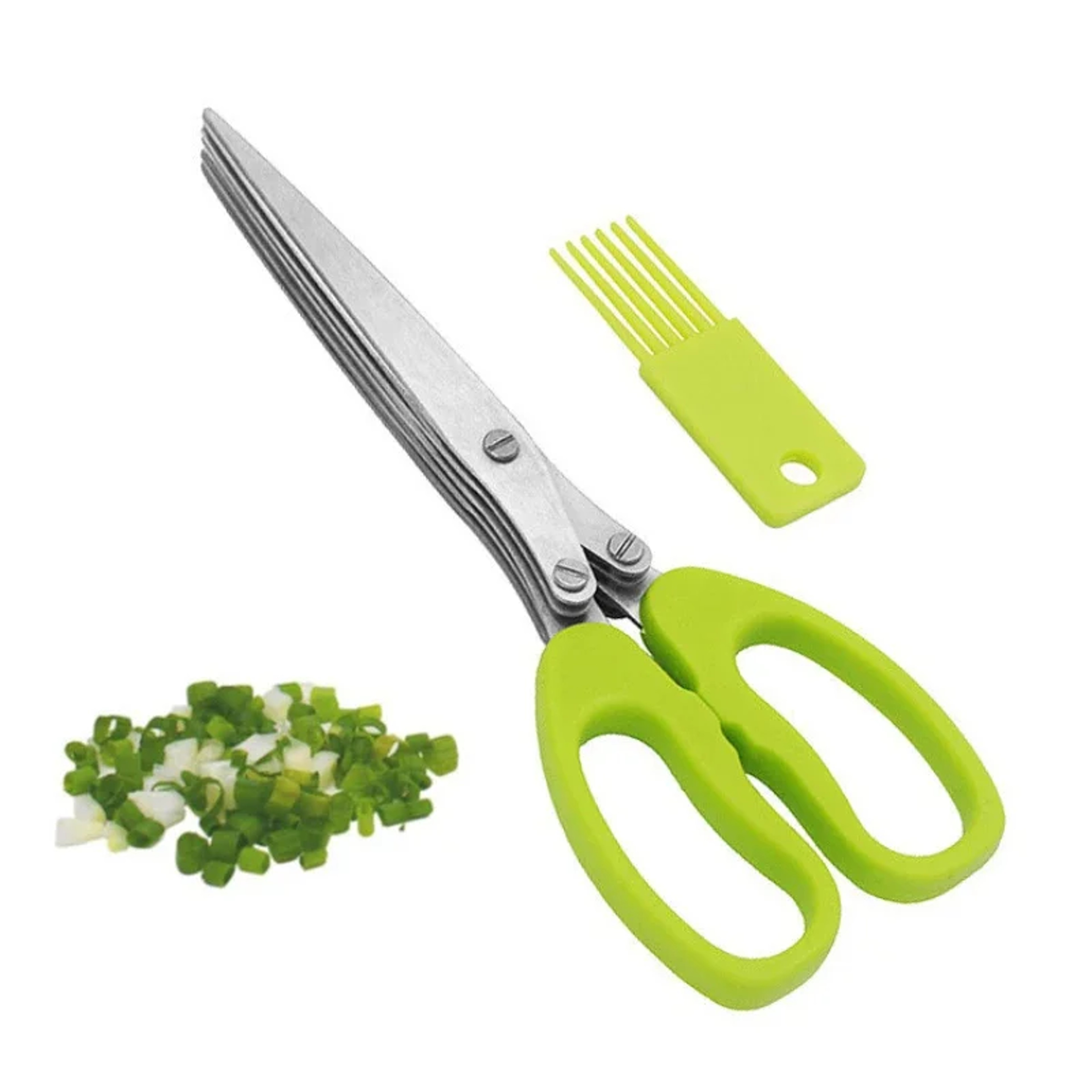 Herb Scissors Multi Function Scallion Cutter  Multi Blade Kitchen Scissors Time Saving Culinary Too 2