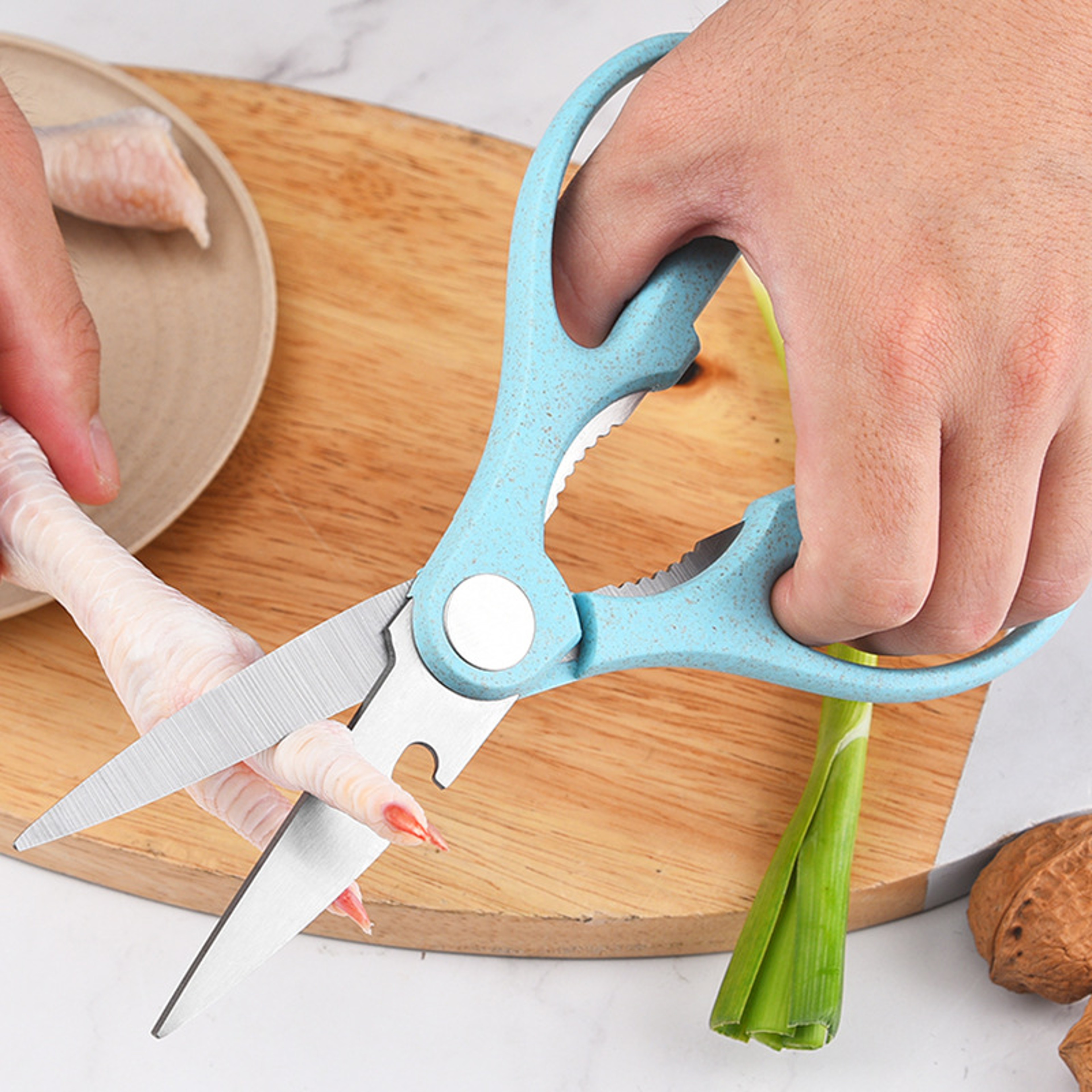 Premium Stainless Steel Heavy Duty Kitchen Scissors  Multifunctional BBQ Shears 4