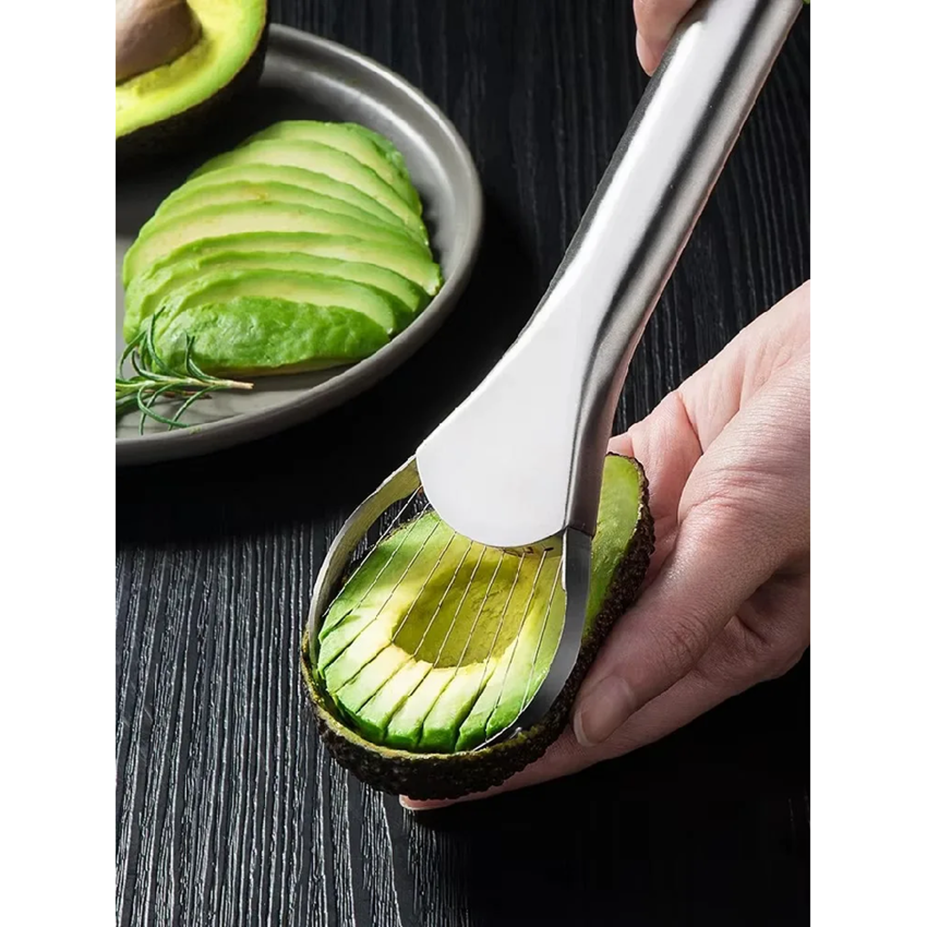 Stainless Steel Avocado Slicer and Cube Cutter Tool – view 2