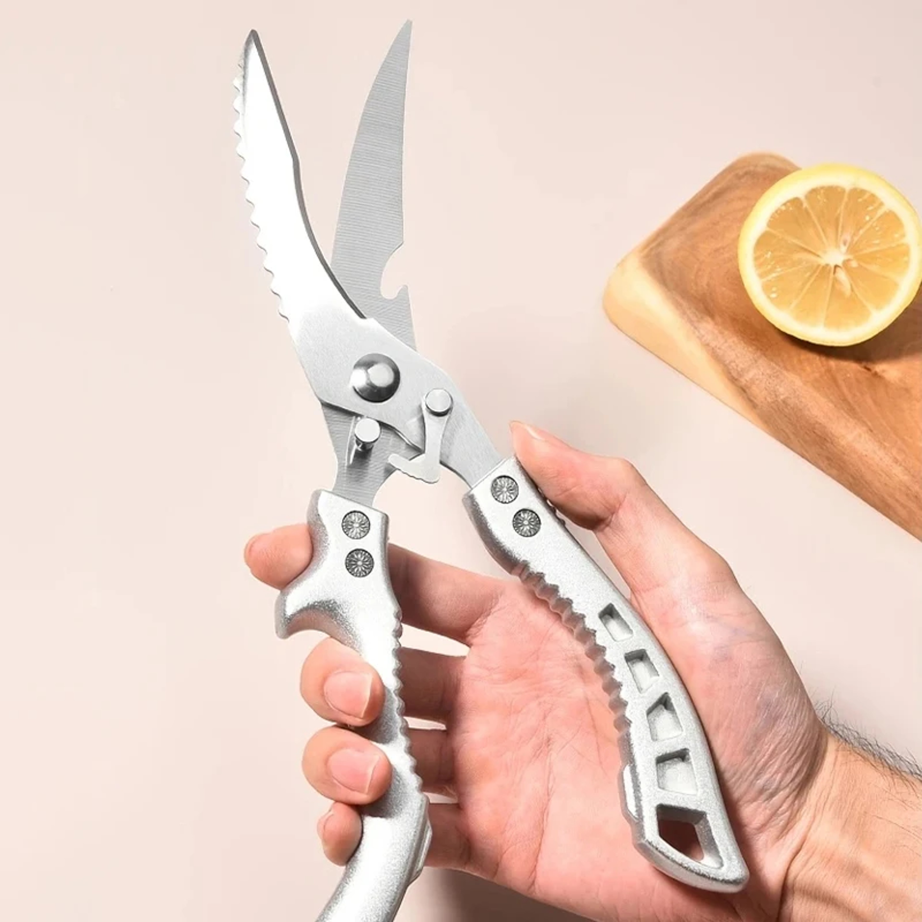 Premium Spring Loaded Stainless Steel Poultry Scissors 2