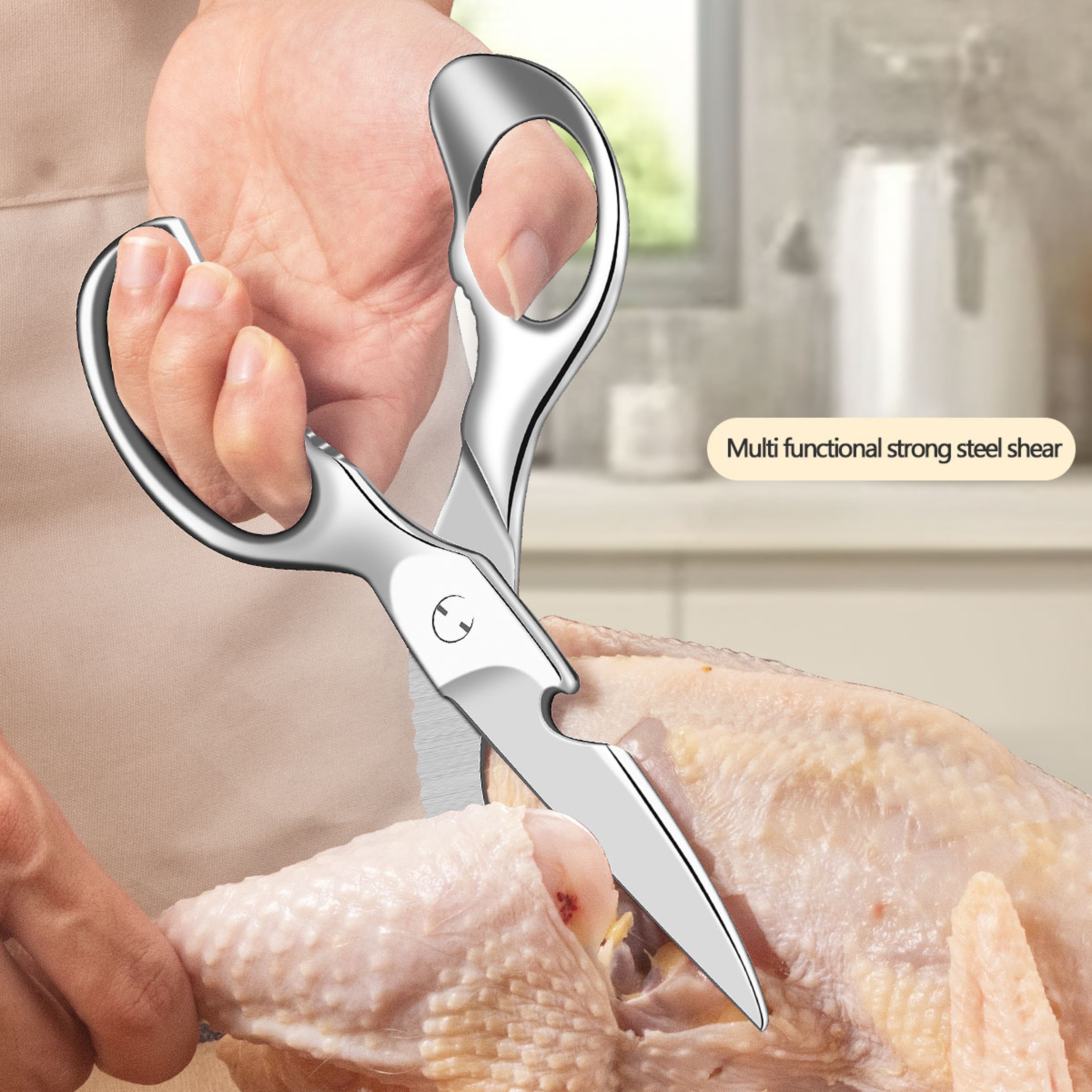 Heavy Duty Kitchen Scissors Stainless Steel Detachable Poultry Shears 1