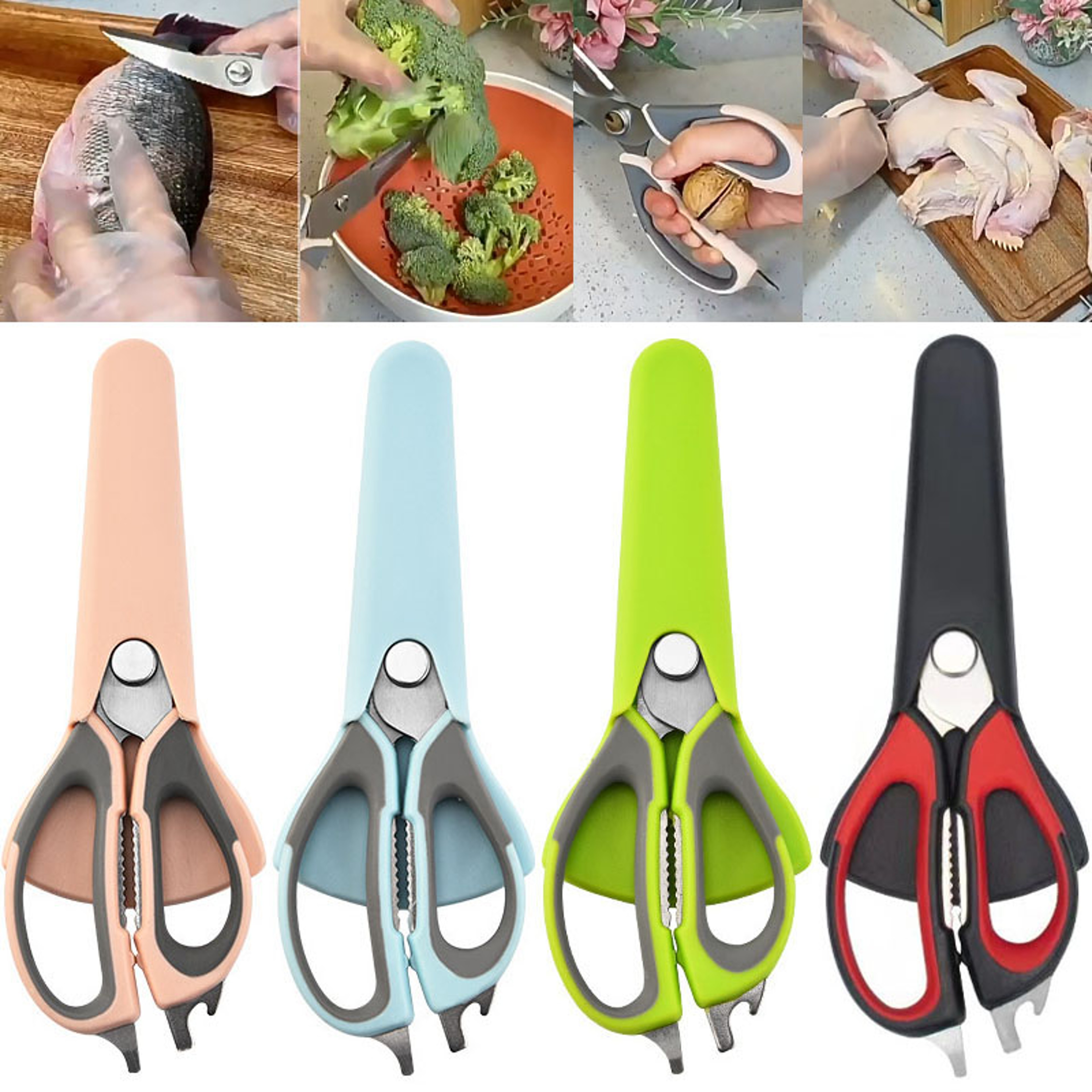 Magnetic Kitchen Scissors With Detachable Stainless Steel Poultry Shears 0