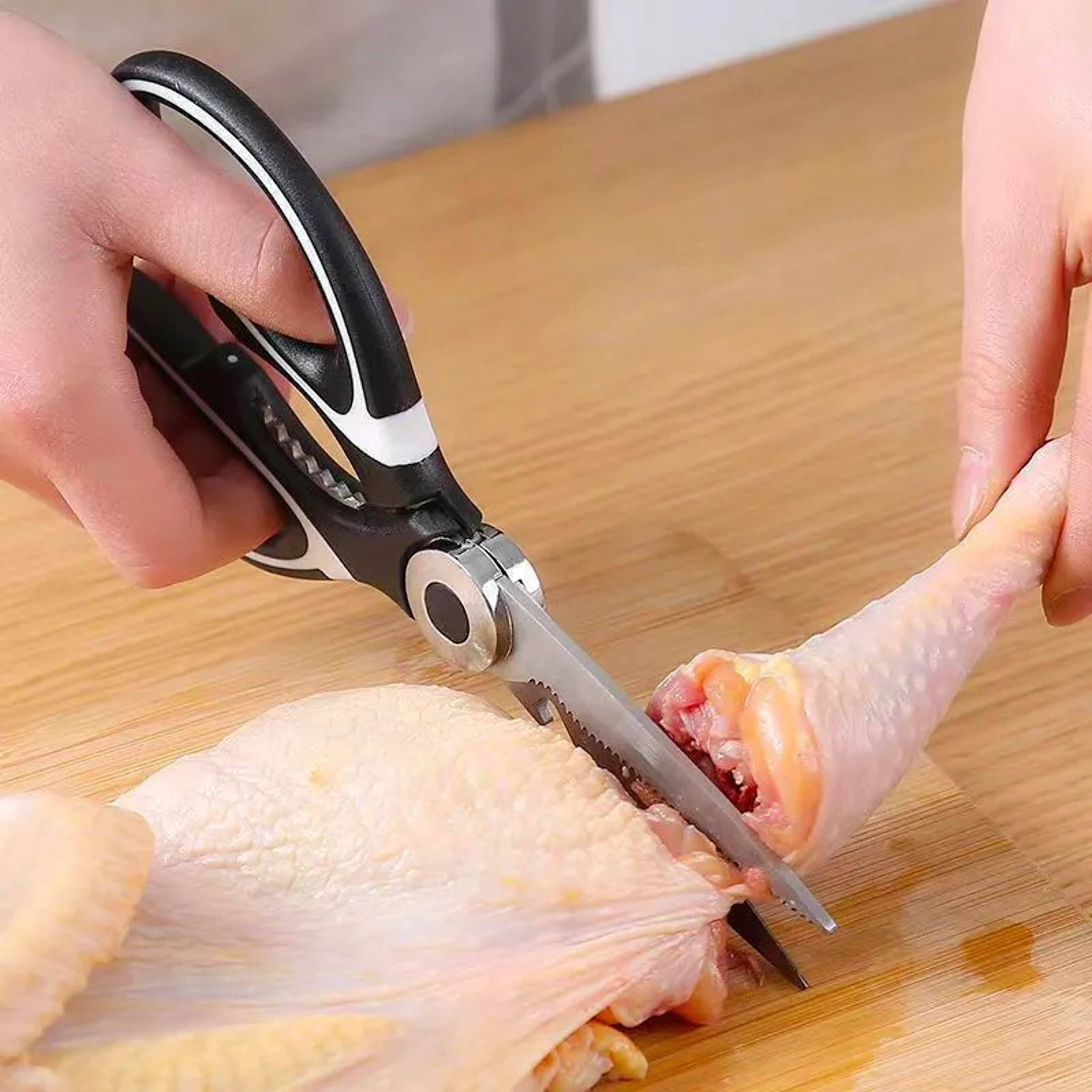 Heavy Duty Stainless Steel Poultry Shears Non Slip Kitchen Scissors for Chicken, Fish, Bones & BBQ Prep – view 1