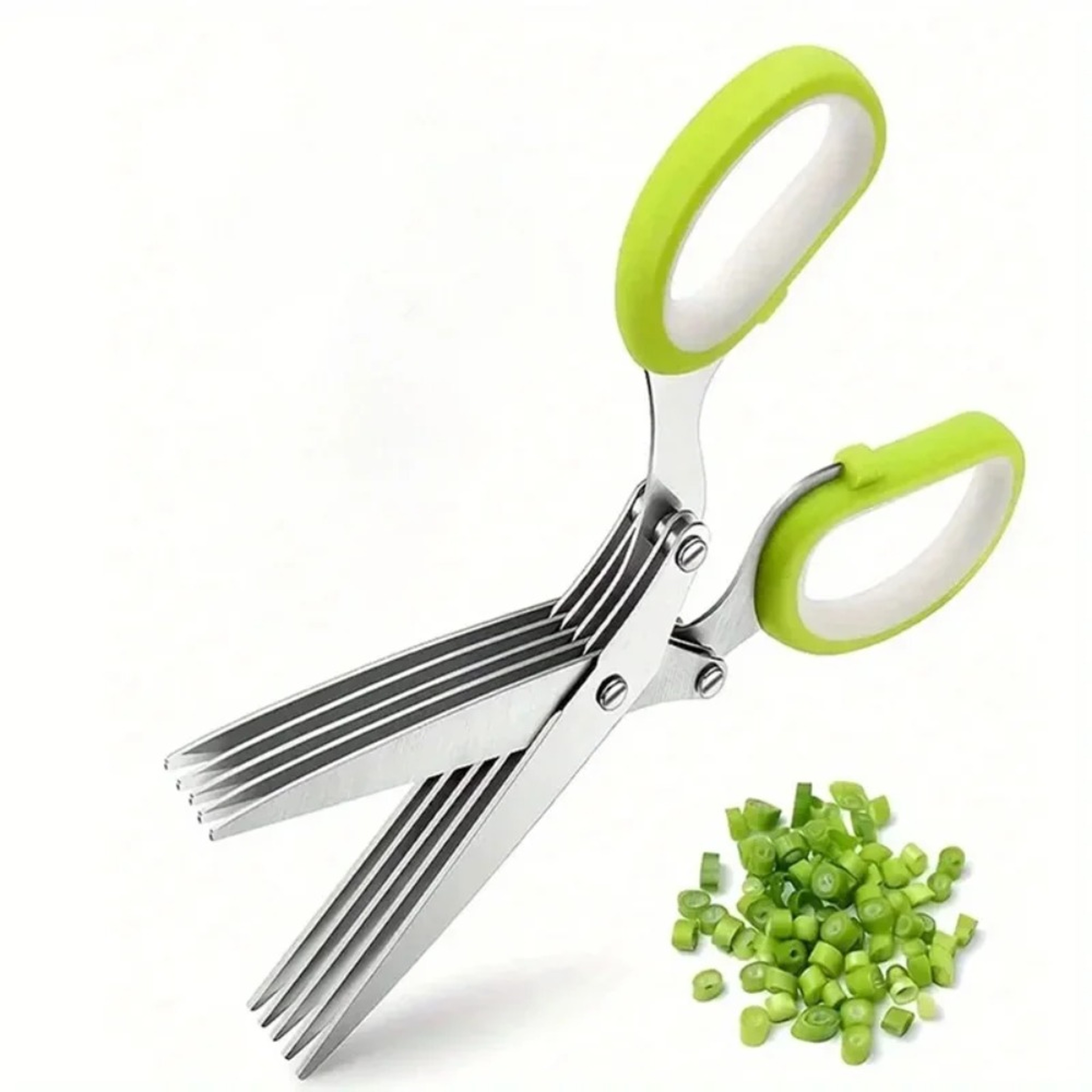 Stainless Multi Functional Herb Cutter  Kitchen Shears Green Onion Scissors For Scallions Chives  V 0