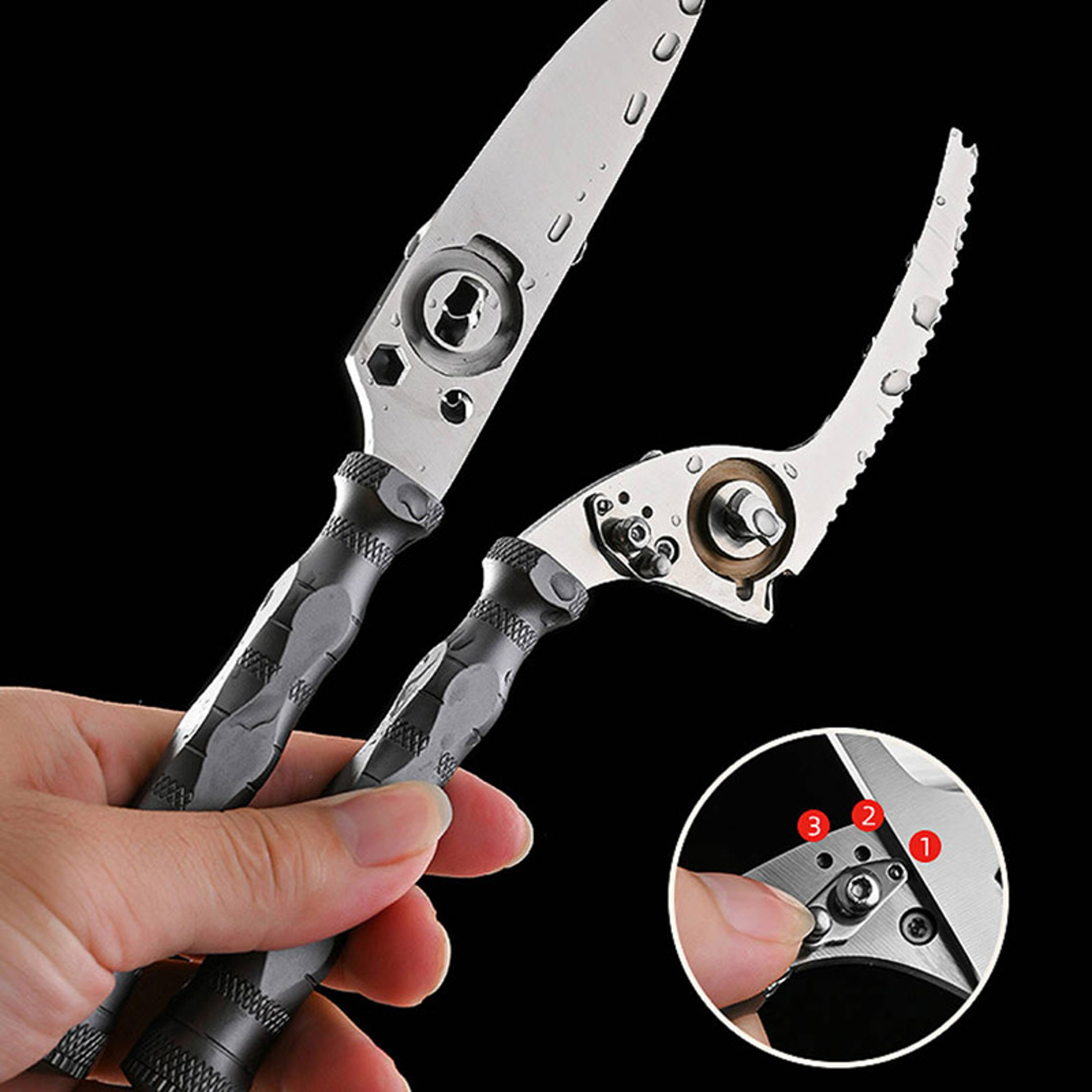 Premium Stainless Steel Kitchen  Outdoor Shears Heavy Duty Detachable Cooking Scissors 3