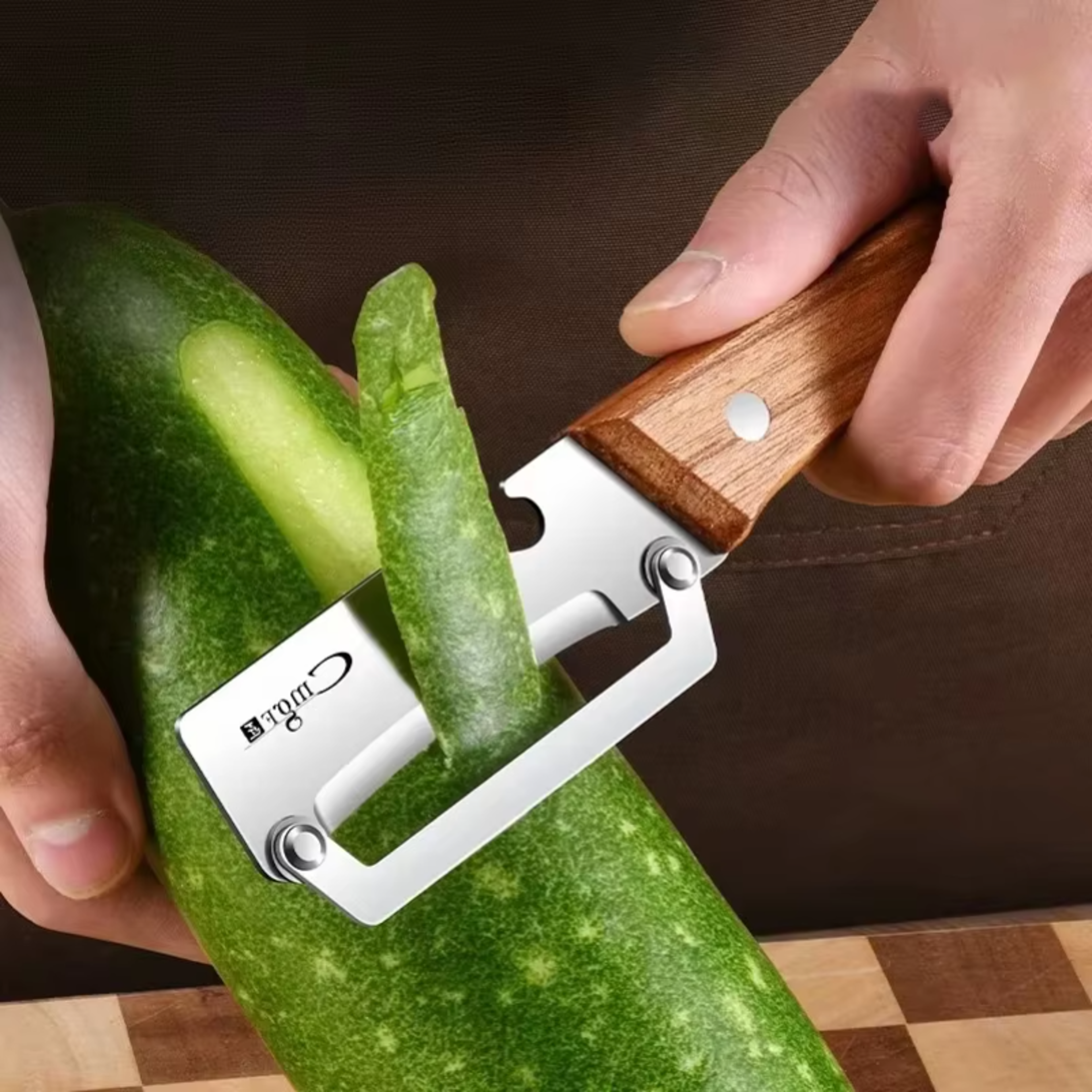 Premium Stainless Steel Garden  Kitchen Fruit  Vegetable Peeler With Wooden Handle Precise Ergonomi 1