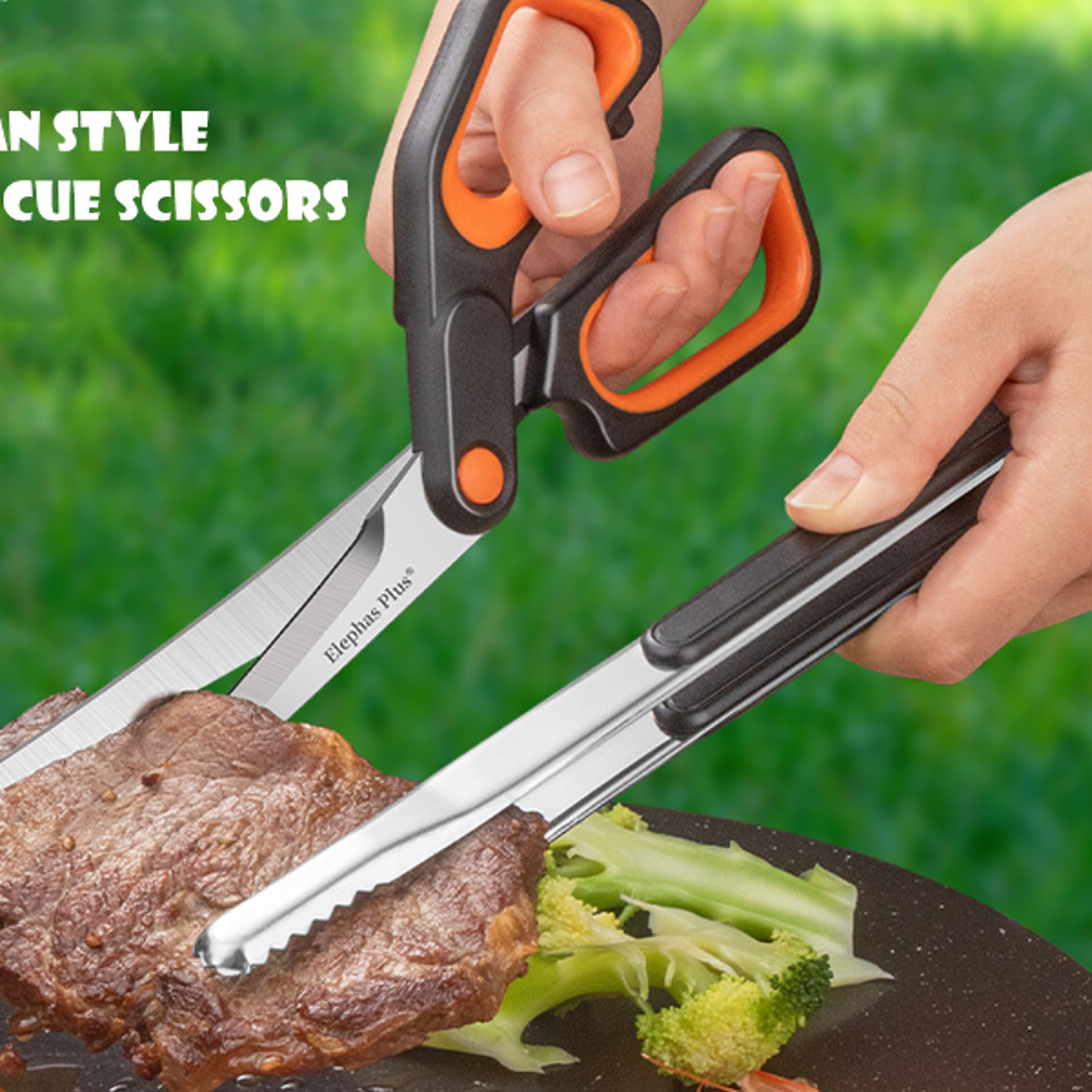 BBQ Scissors  Heavy Duty Stainless Steel Kitchen Shears for Chicken Cutlet Meat  Noodles MultiP