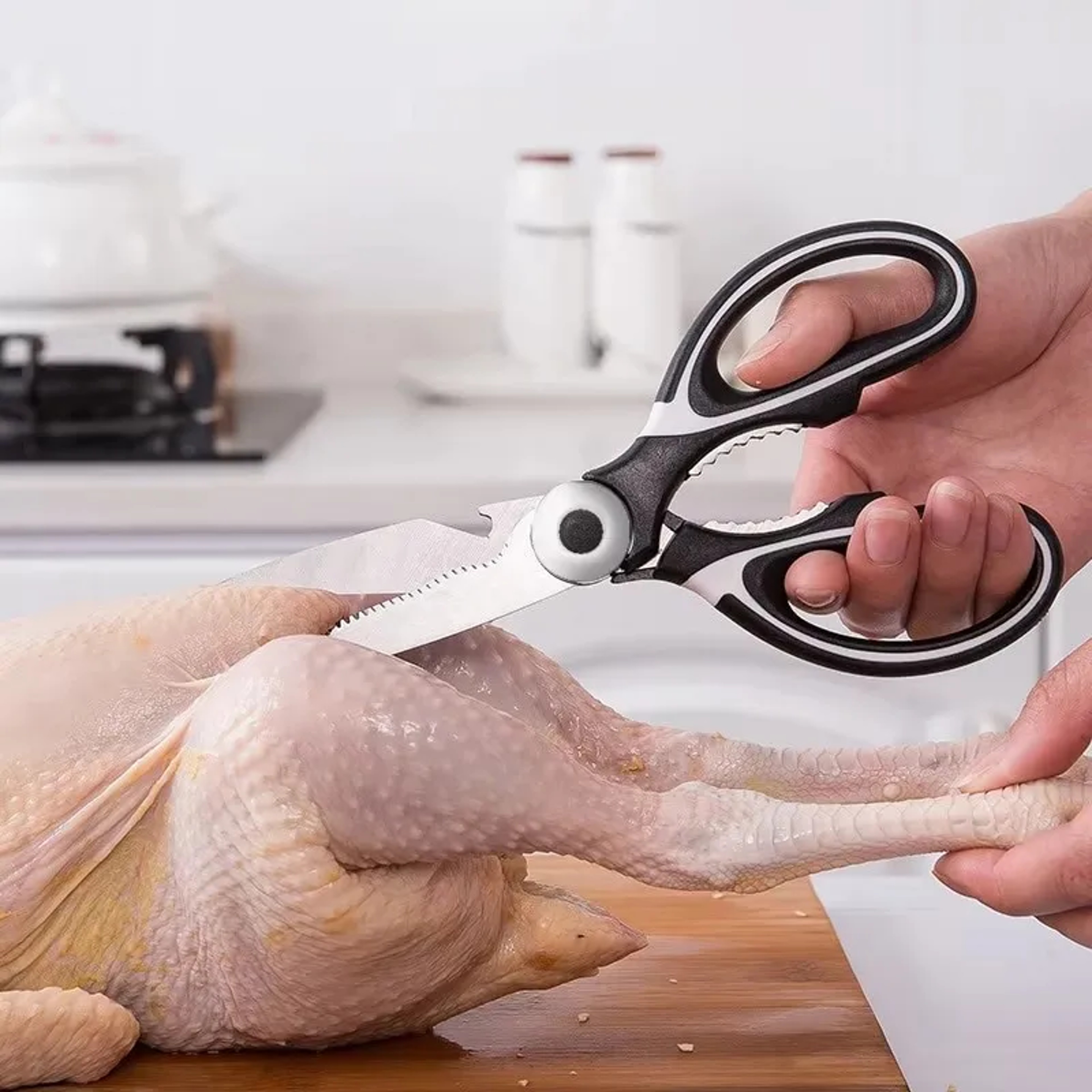 Heavy Duty Kitchen Scissors Stainless Steel Poultry Shears For Fish Meat Bones And Vegetables 1