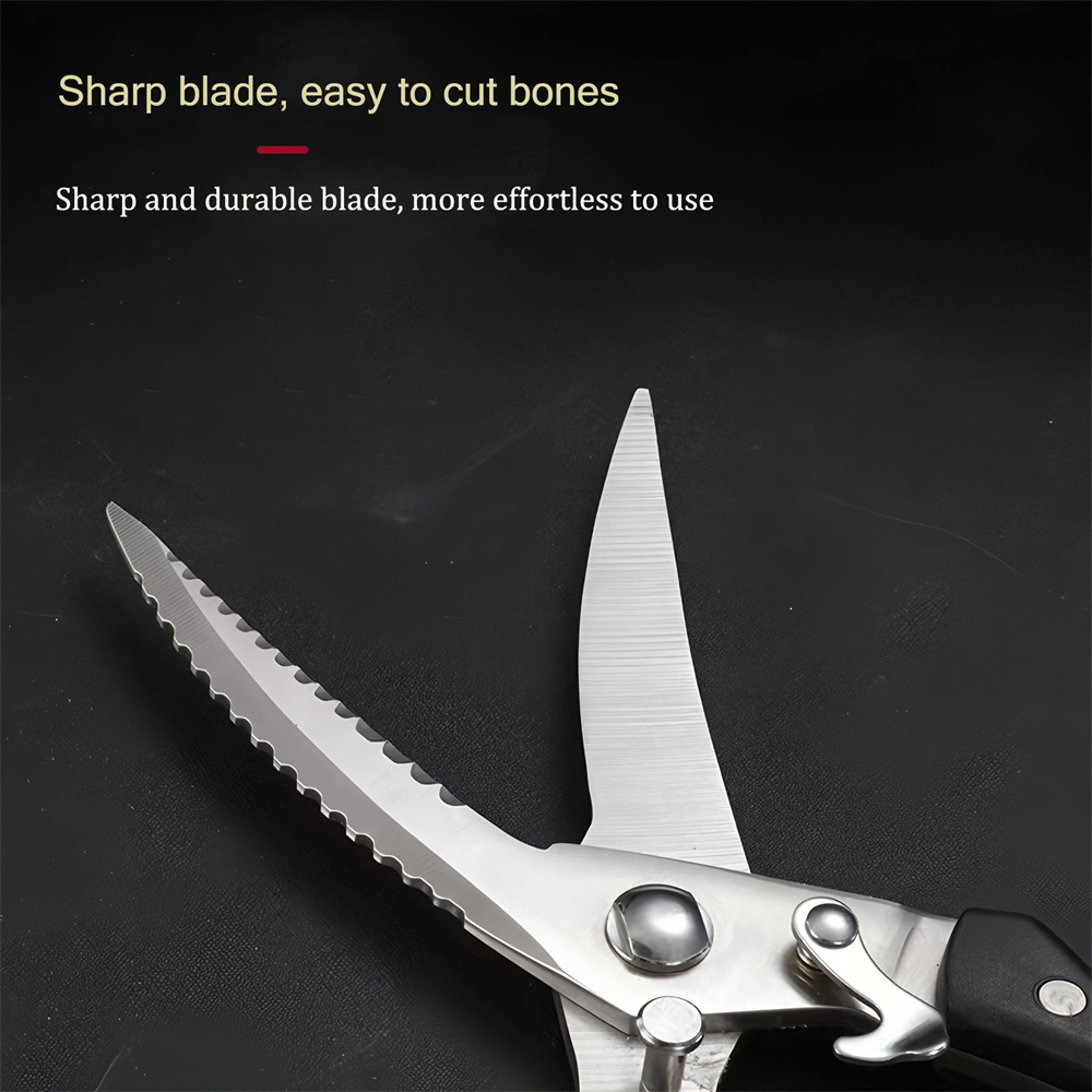 Premium Stainless Steel Kitchen  BBQ Meat Scissors Heavy Duty Multipurpose Food Scissors 3