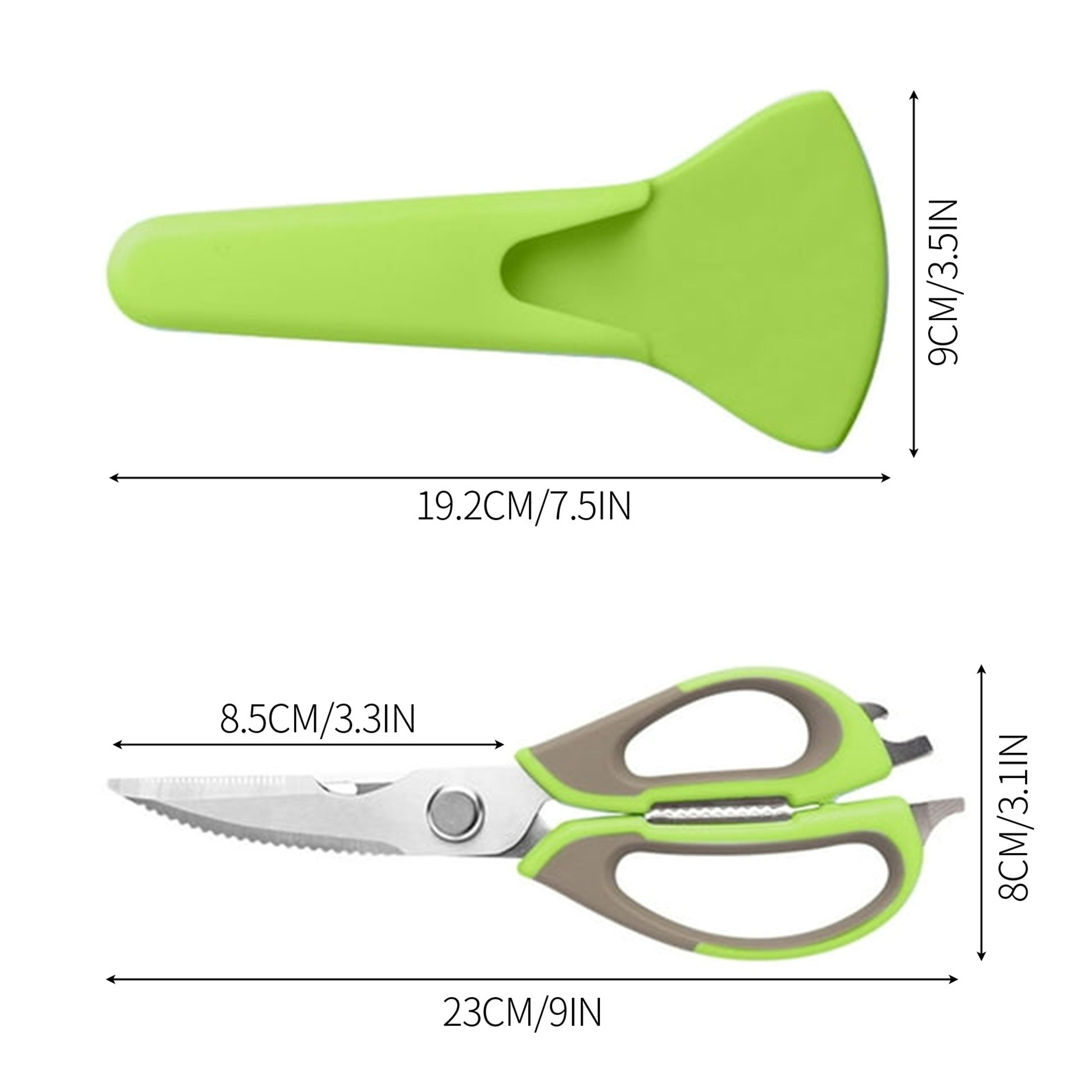 Heavy Duty Multi Function Kitchen Shears Premium Food  Poultry Scissors 4