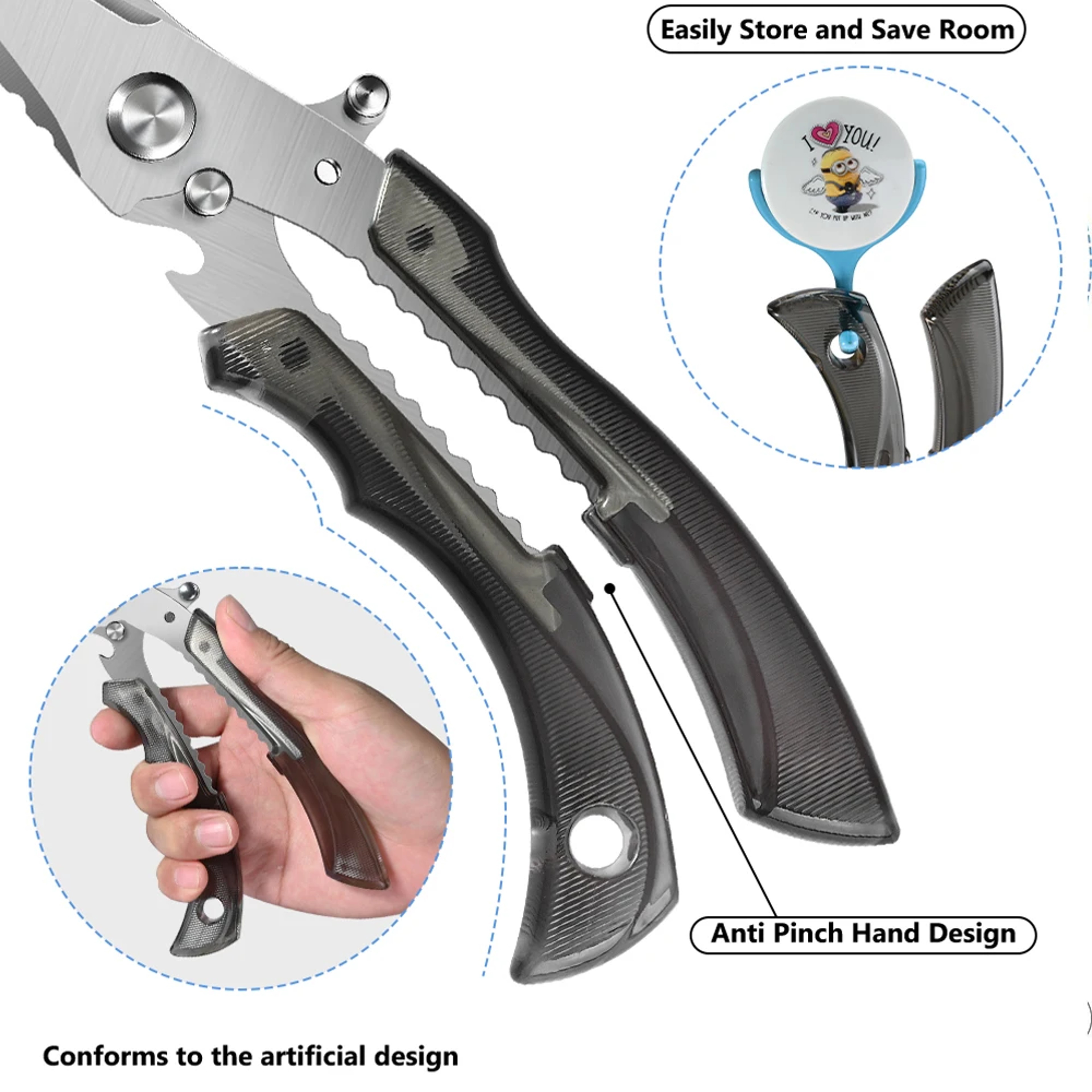 Heavy Duty Poultry Shears With Safety Lock Professional Kitchen Scissors For Meat  Bone Cutting 3