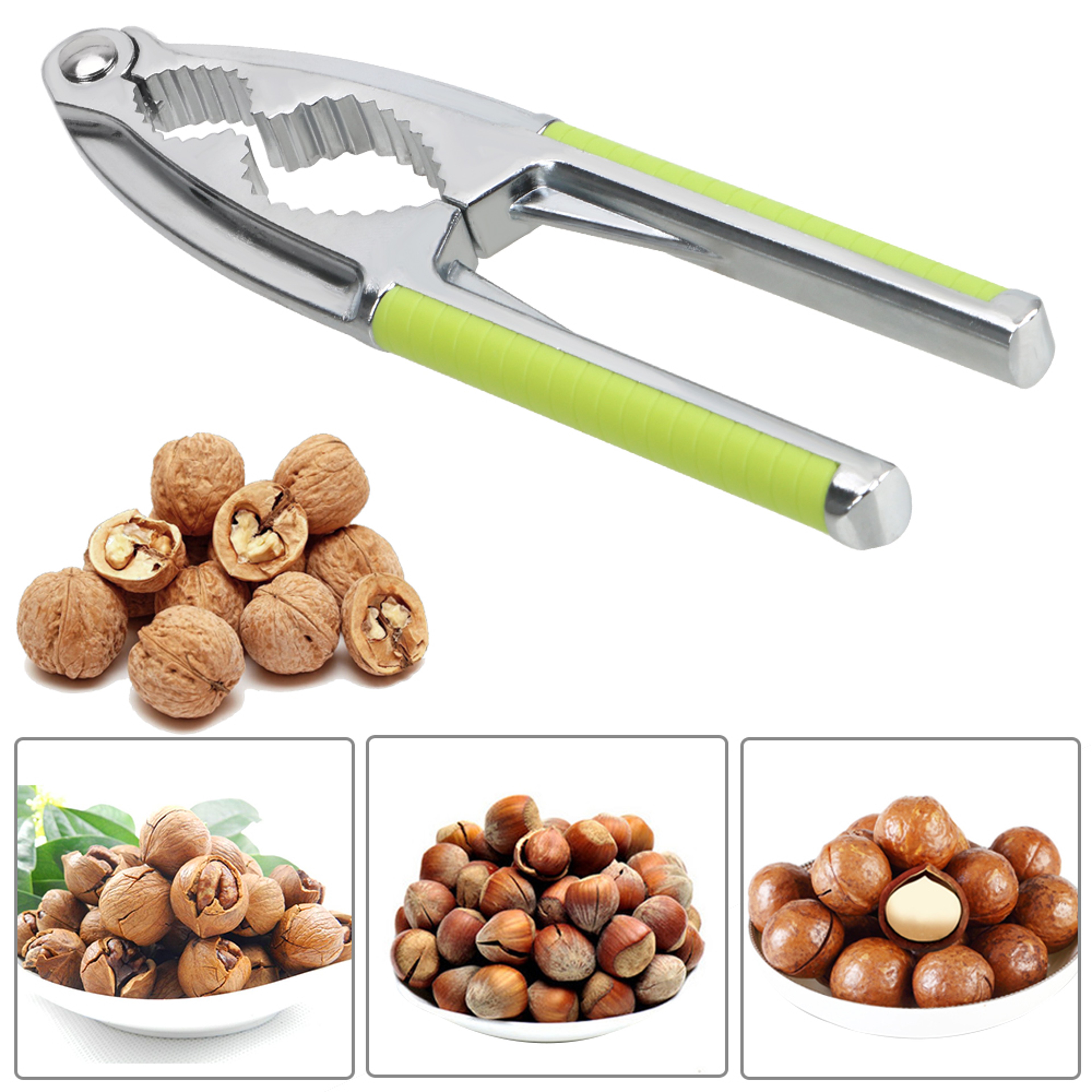 Stainless Steel Nut Cracker Quick Shell Opener MultiFunction Kitchen Tool For Almonds Walnut Hazeln 1