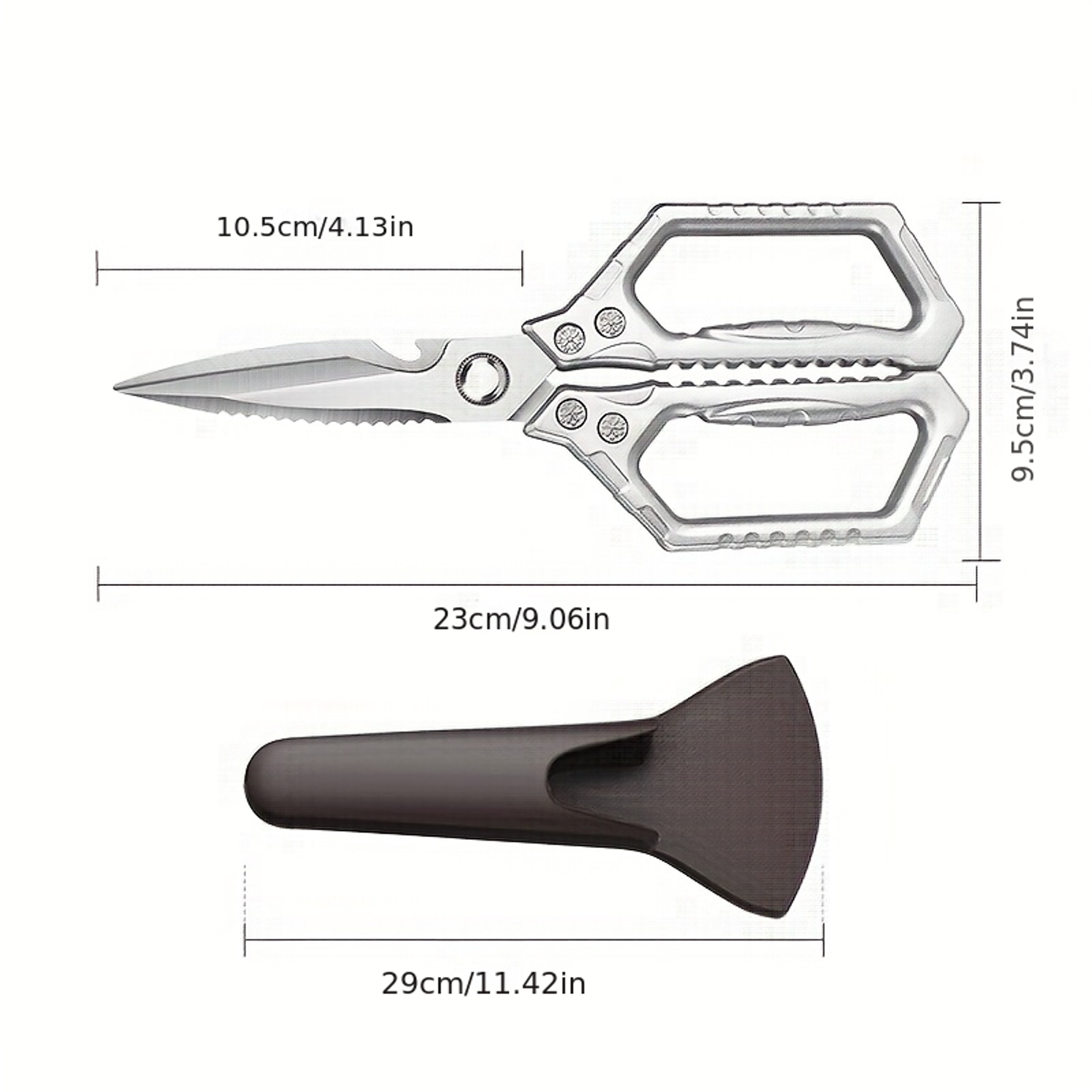 PrecisionCut Stainless Steel Poultry Shears  Seafood Kitchen Scissors 4