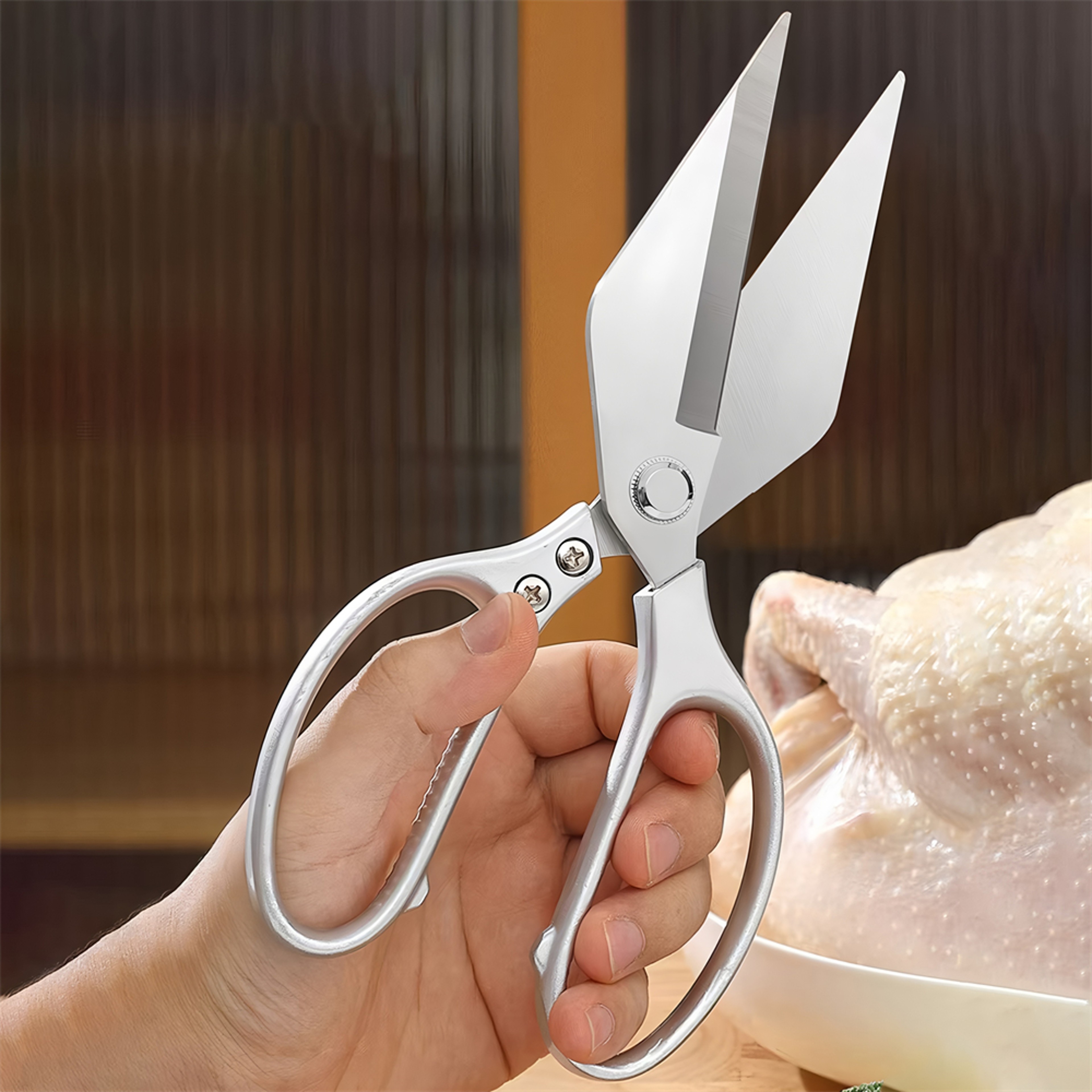 Professional Stainless Steel Kitchen Shears Multifunctional Poultry & Vegetable Cutting Scissors – view 7