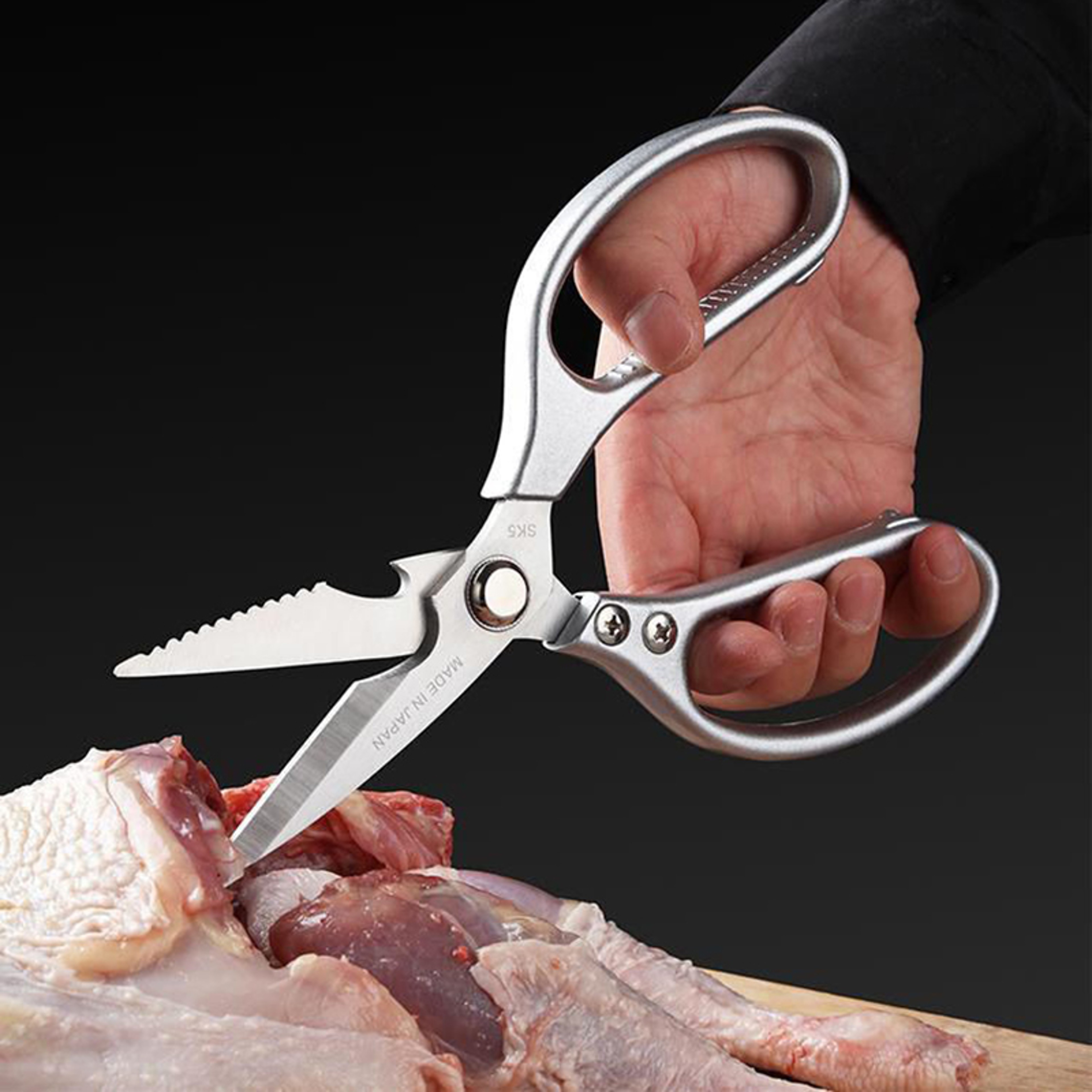 PrecisionCut Heavy Duty Kitchen Shears For Poultry Fish  Bone Cutting 0