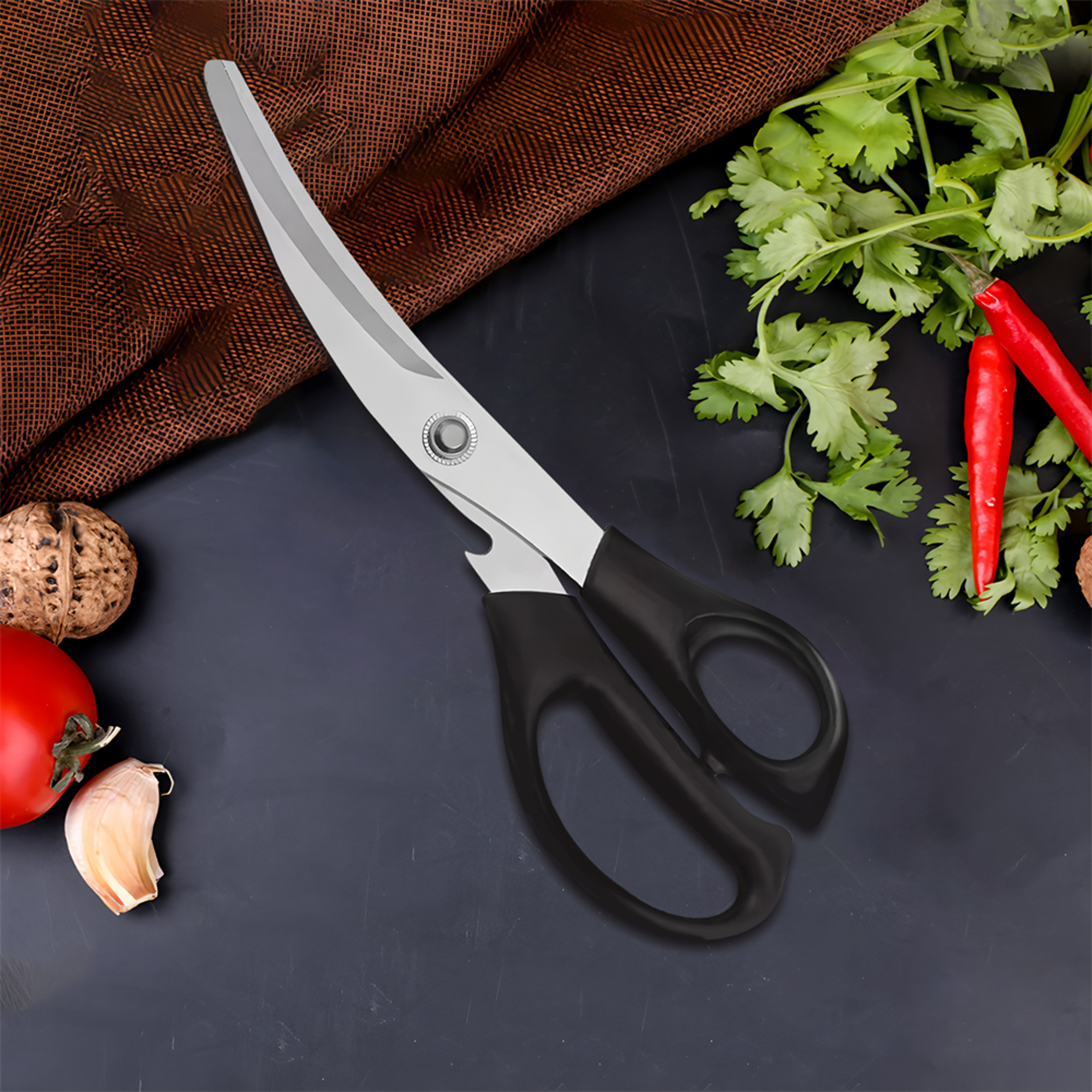 BBQ Kitchen Scissors For Meat Vegetables  Food Prep 4