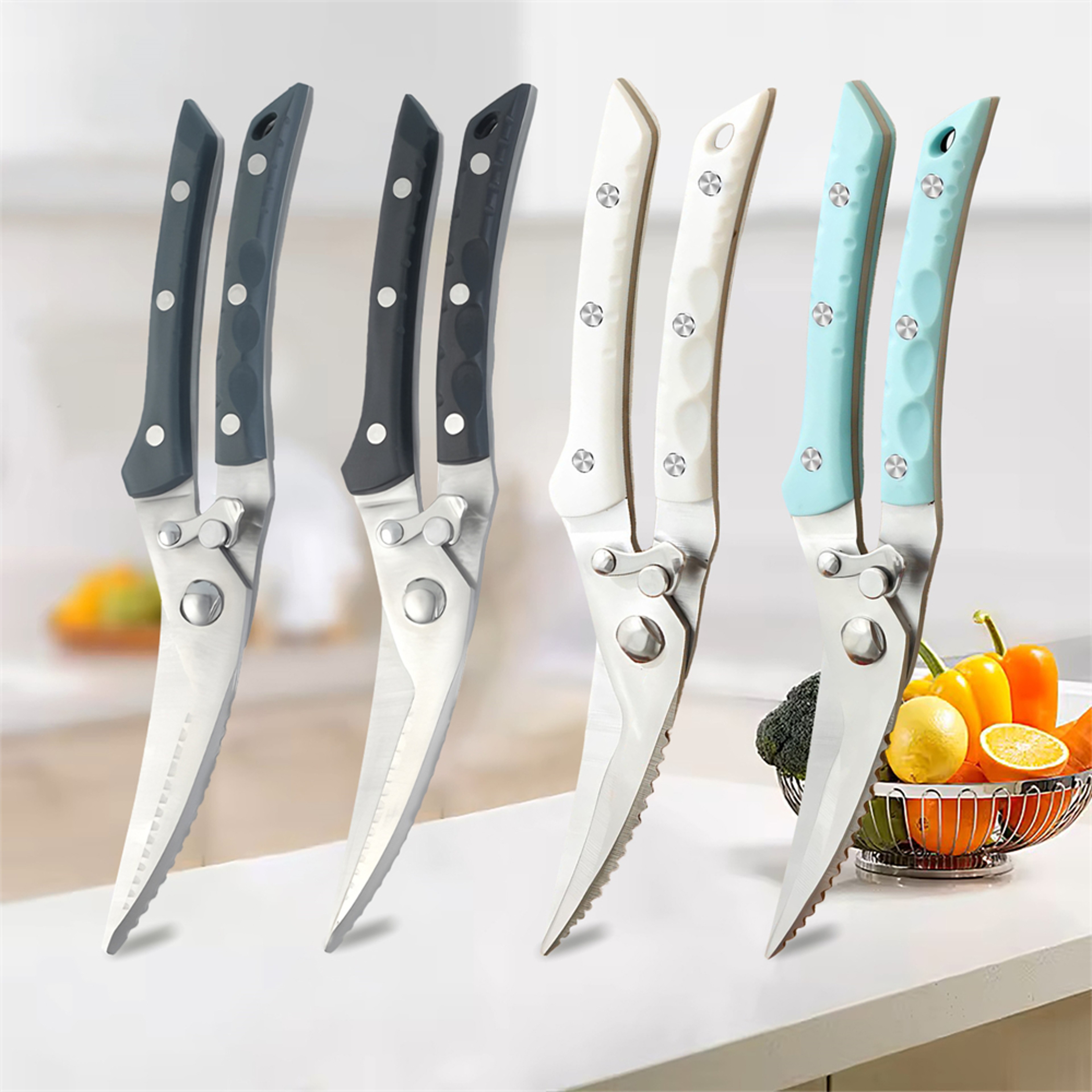 PrecisionCut Heavy Duty Poultry Shears Stainless Steel Kitchen Scissors for Chicken, Fish & Meat – view 1