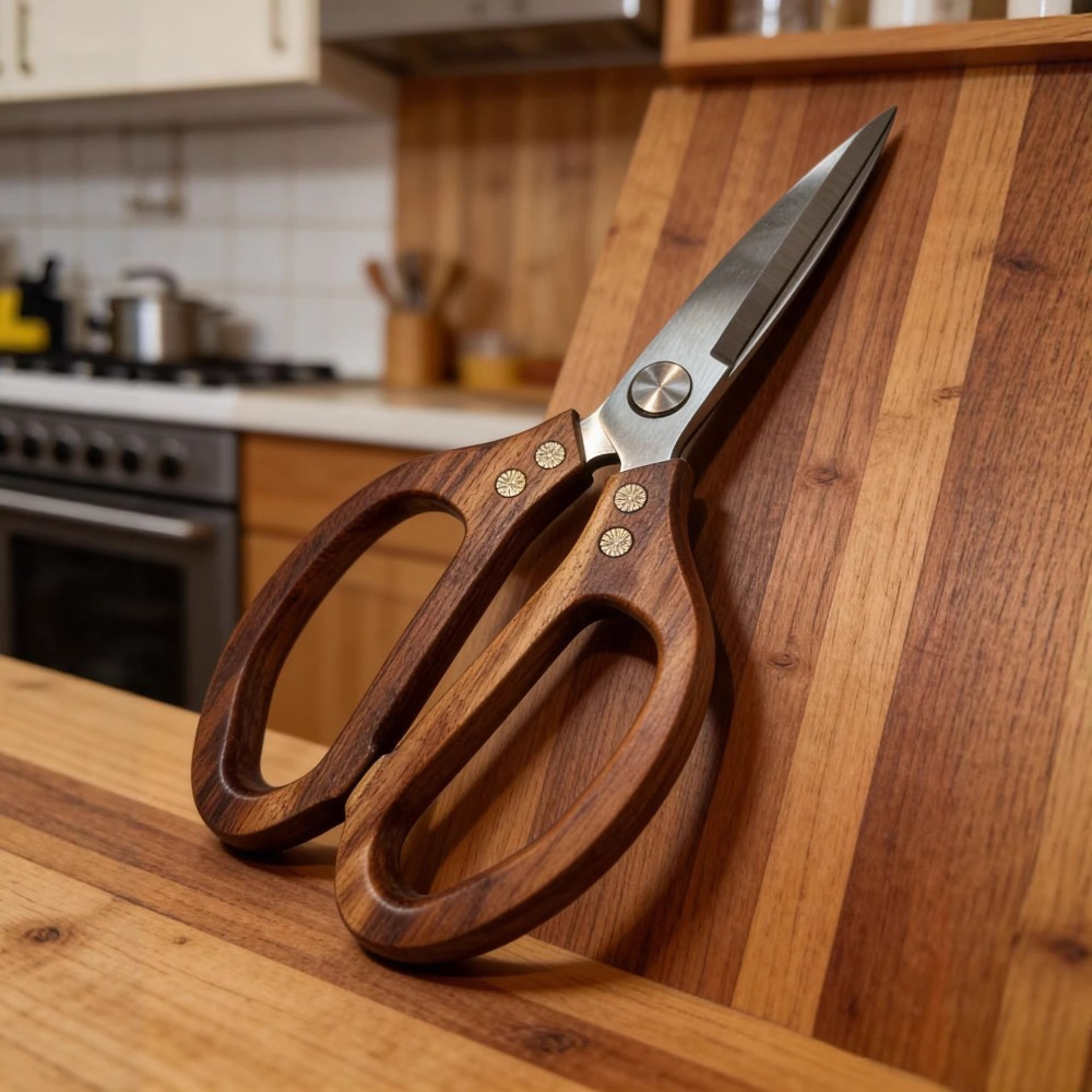 WoodGrip Pro Heavy Duty Kitchen Shears Stainless Steel Kitchen Scissors for BBQ, Meat & Noodles – view 5