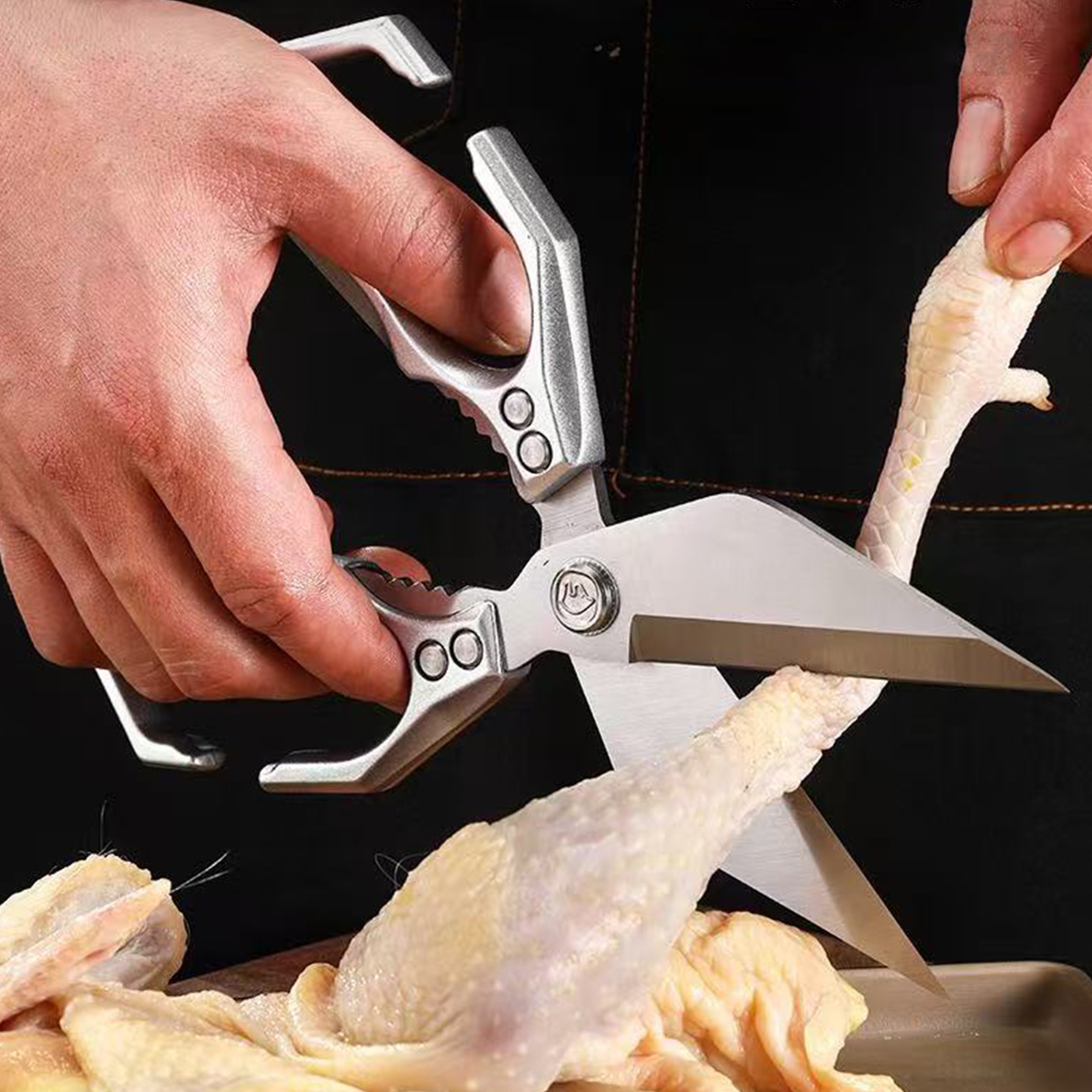 Premium Heavy Duty Stainless Steel Kitchen Scissors Multifunctional Bone  Food Shears 0
