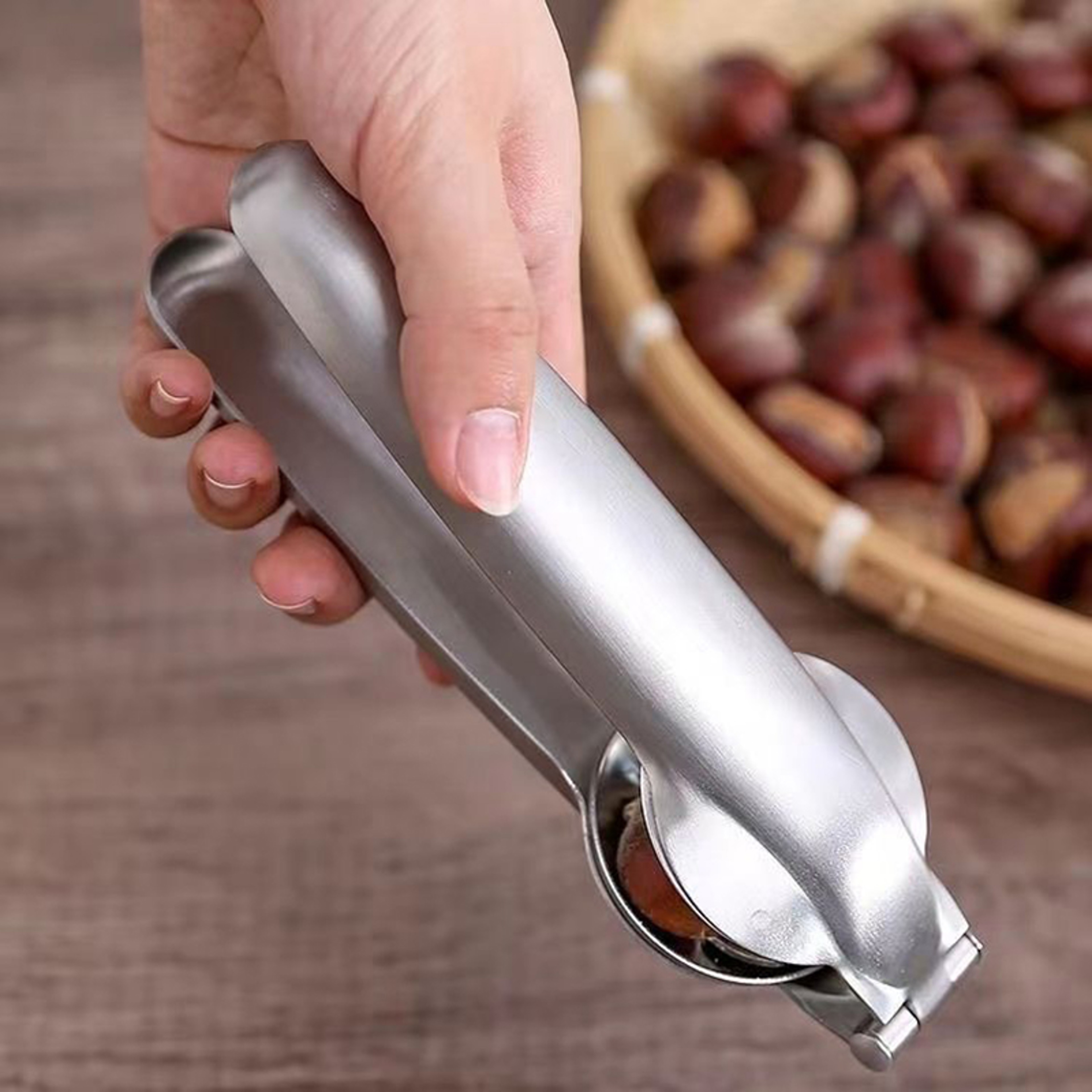 CrackMaster Stainless Steel Chestnut Opener & Walnut Cracker – view 6