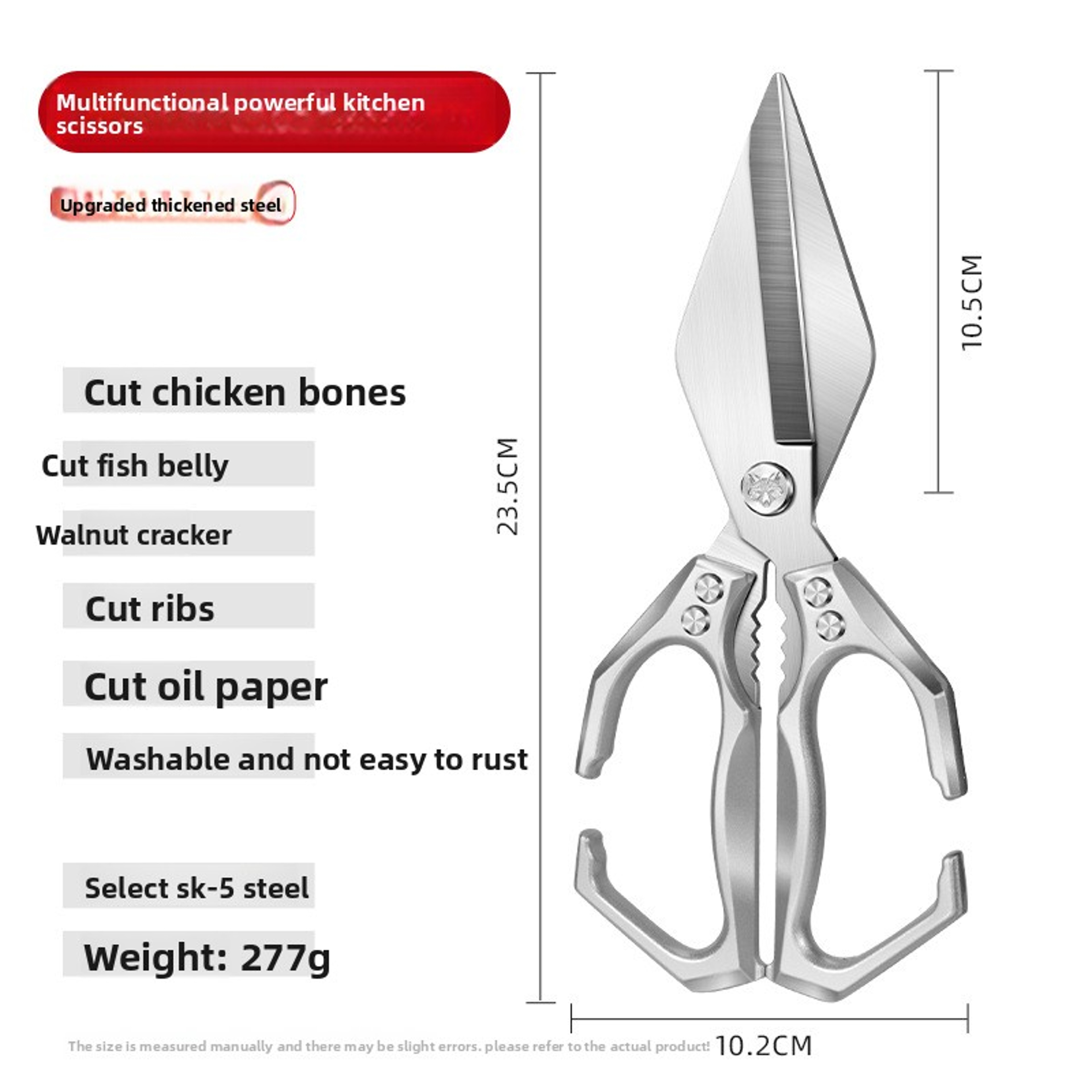 Premium Multi Purpose Poultry Shears Heavy Duty Kitchen Scissors  Bone Cutting Kitchen Shears 0