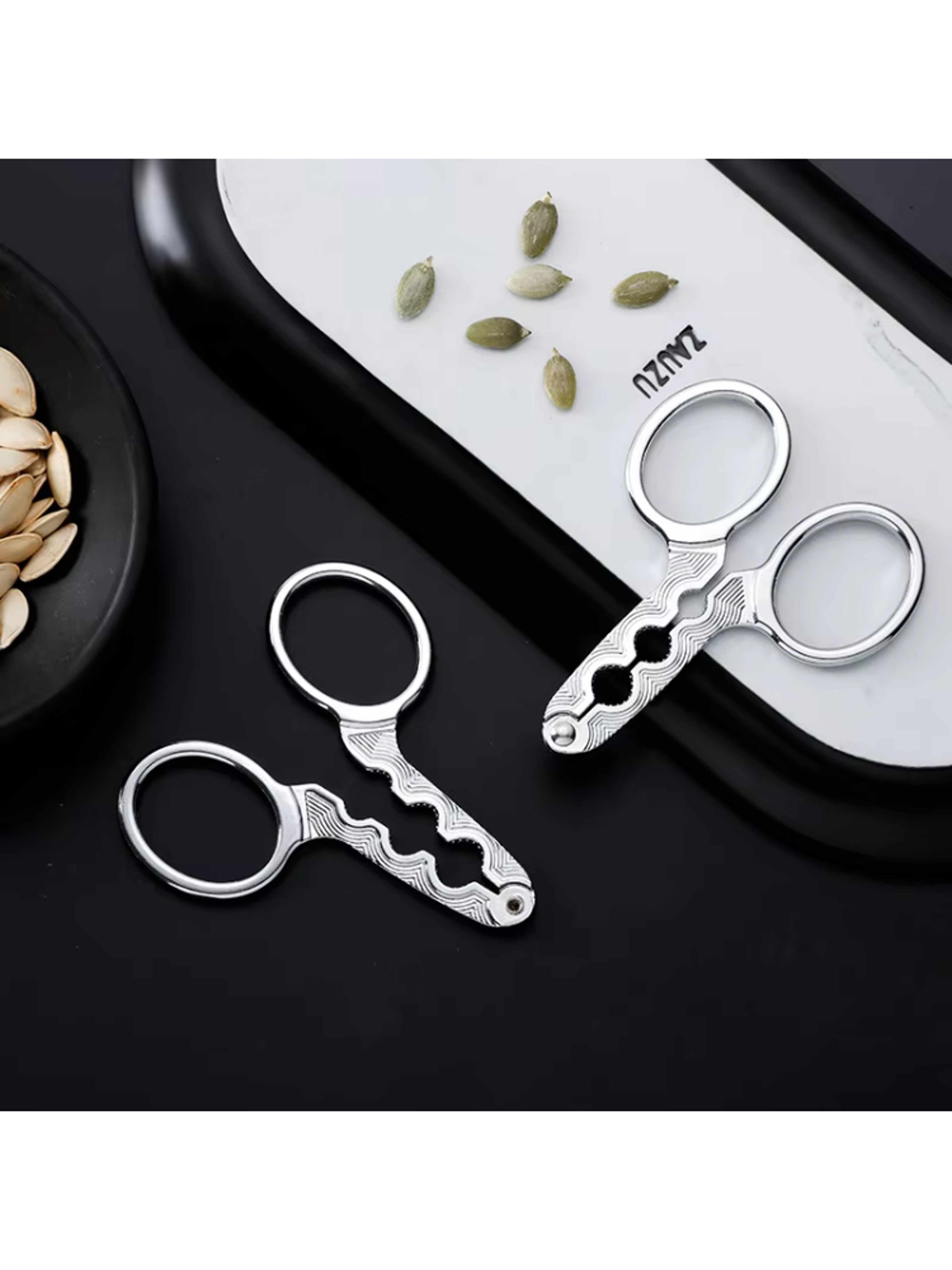 Stainless Steel Plier Nutcracker Nutcracker Tool & Melon Seed Opener for Walnuts, Pine Nuts, Sunflower – view 2