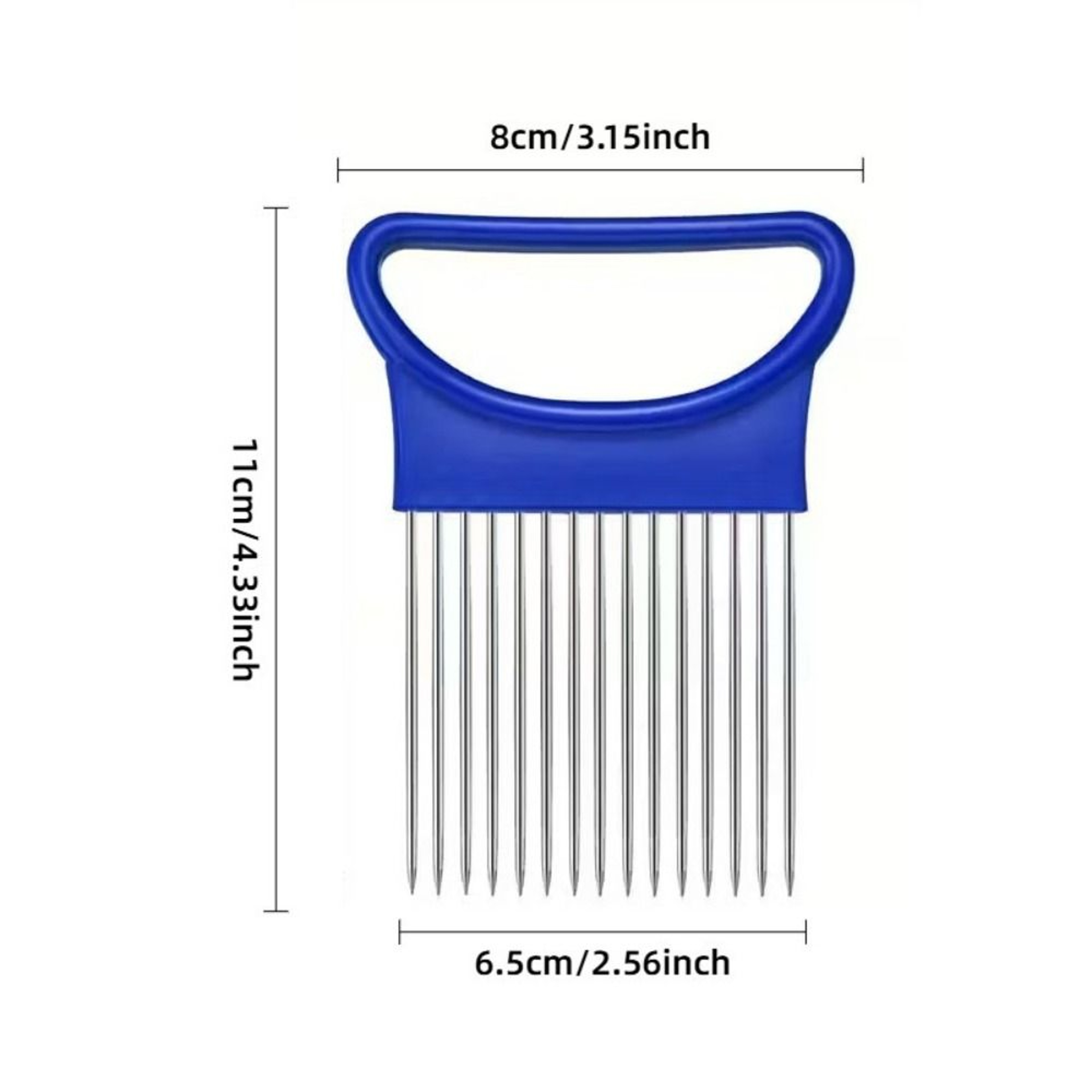 PrecisionCut Stainless Steel Onion Slicer Holder & Meat Tenderizer Tool with Safety Cover – view 5