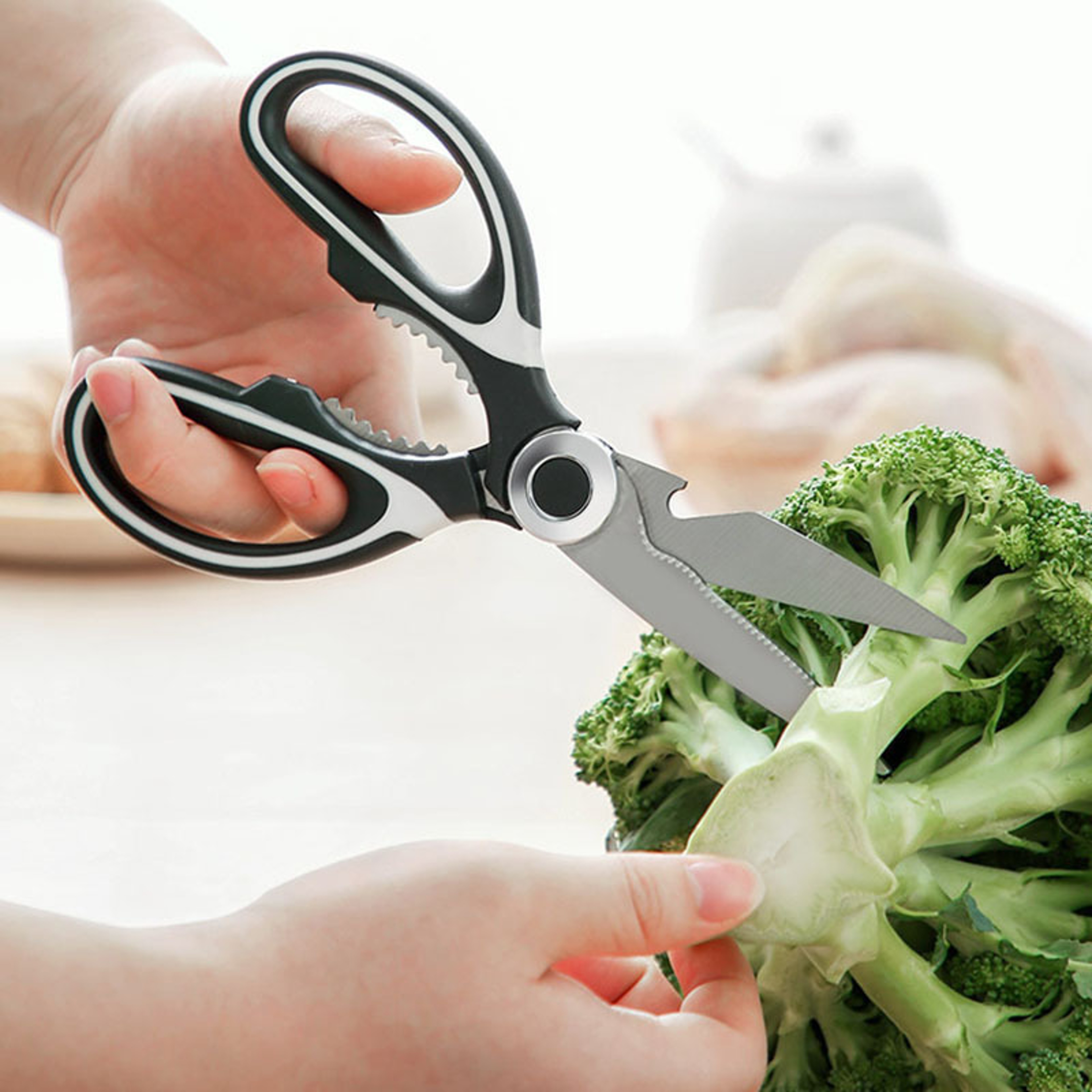 Heavy Duty Kitchen Scissors Multipurpose Stainless Steel Utility  Dishwasher Safe Shears 3