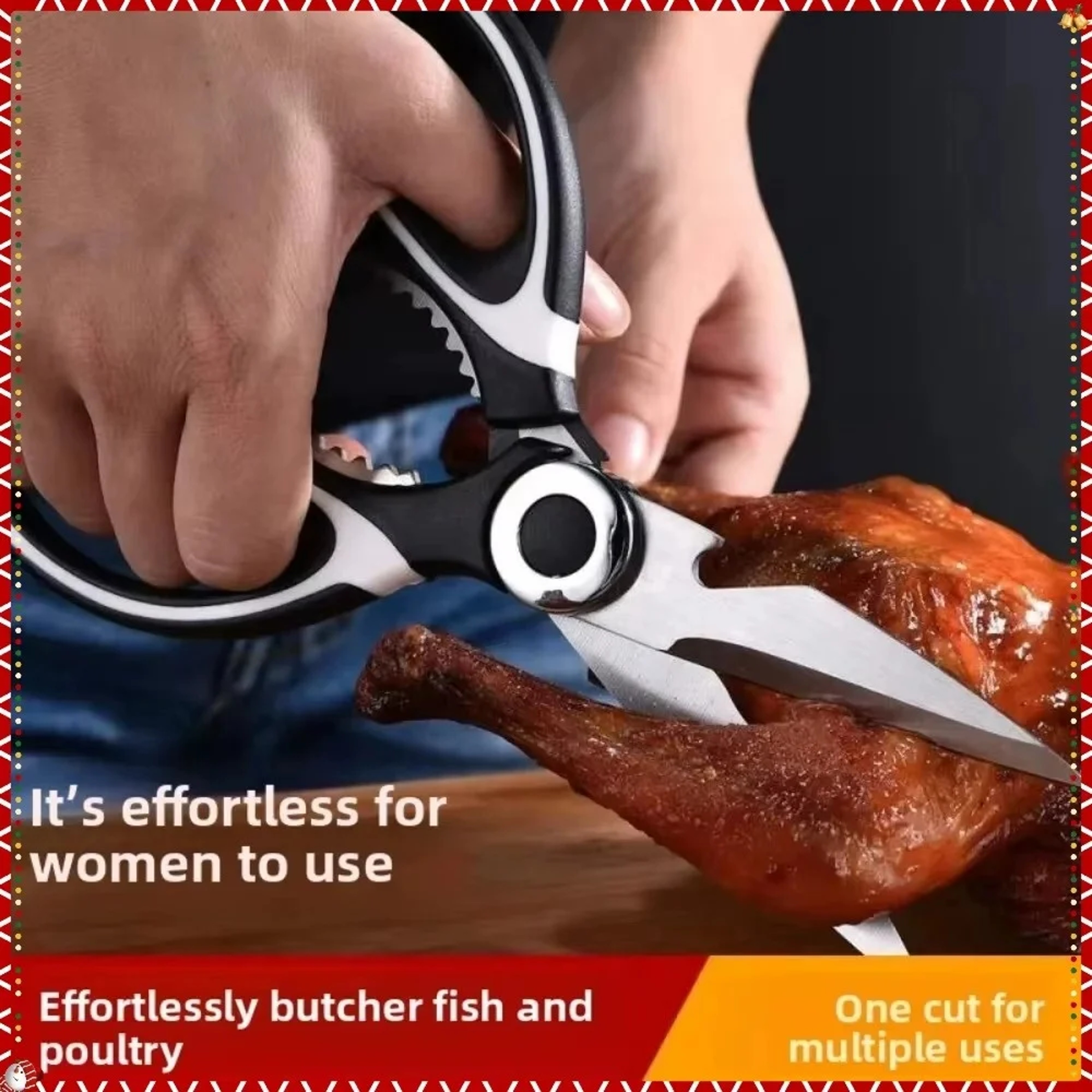 Stainless Steel Kitchen Shears For Poultry Fish  Bone Cut 1