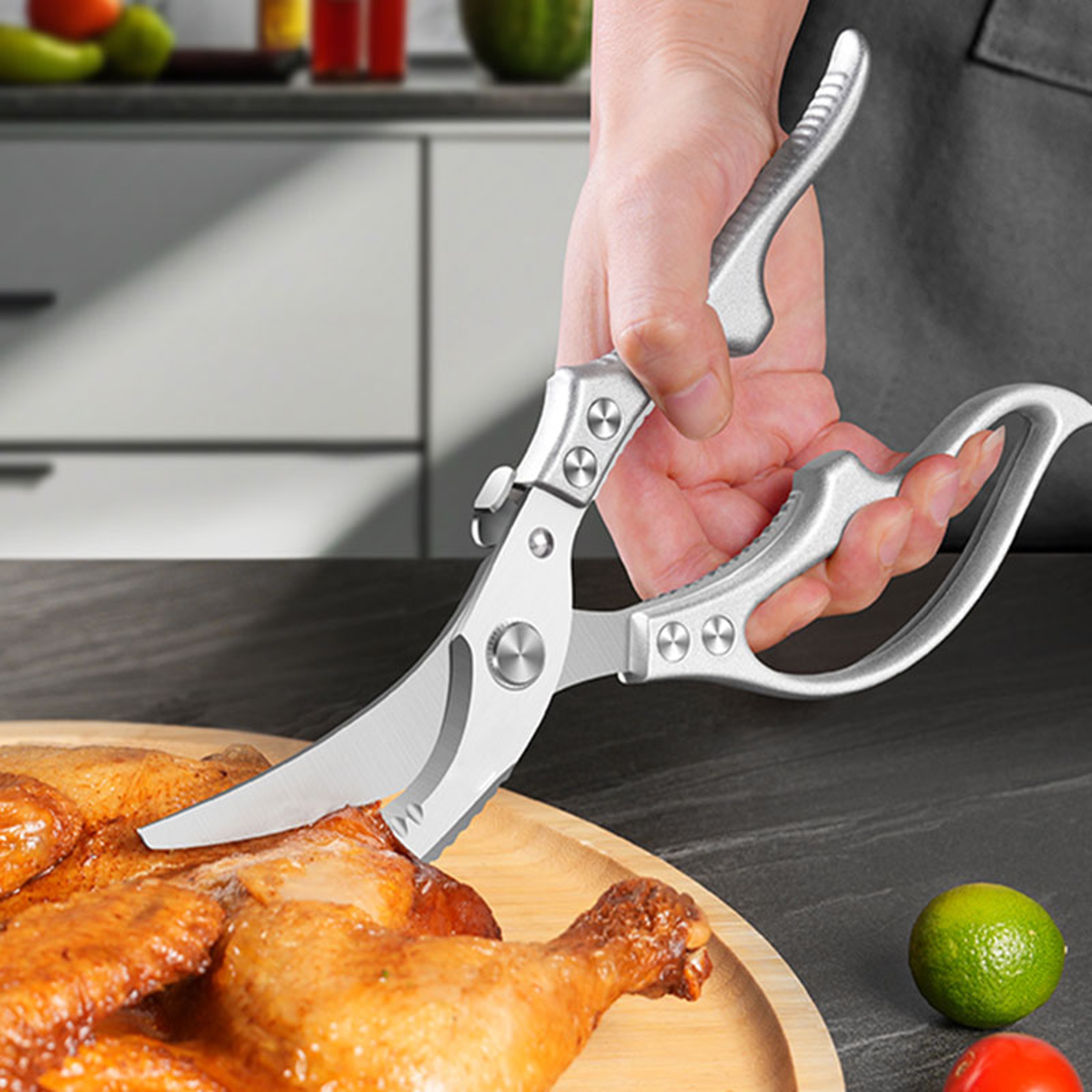 Premium Stainless Steel Heavy Duty Kitchen Scissors Professional Poultry Shears & Chicken Bone Scissors – view 1