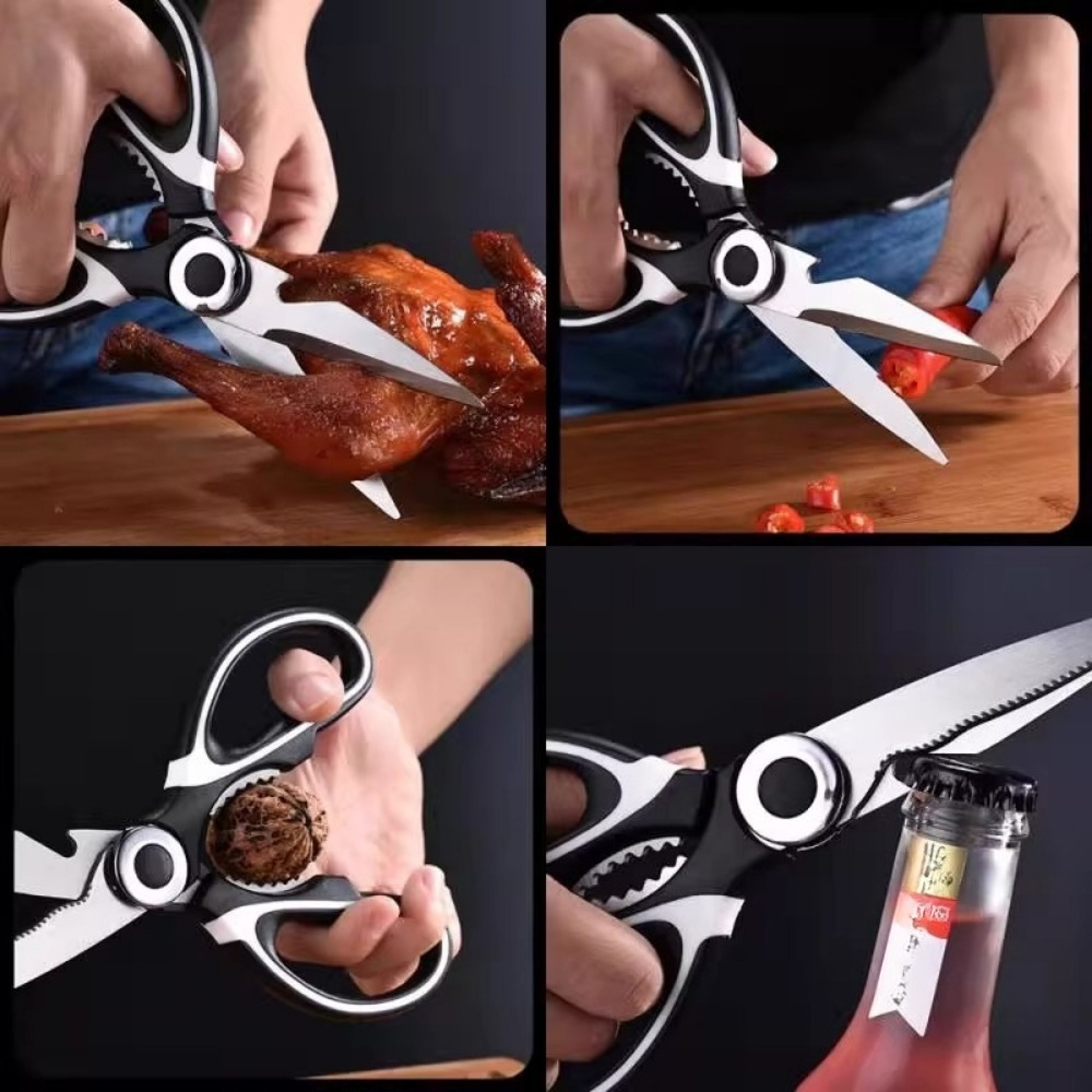 Stainless Steel Chicken Bone Scissors Precision Kitchen Poultry Shears For Meat Fish  Vegetable Cut 3