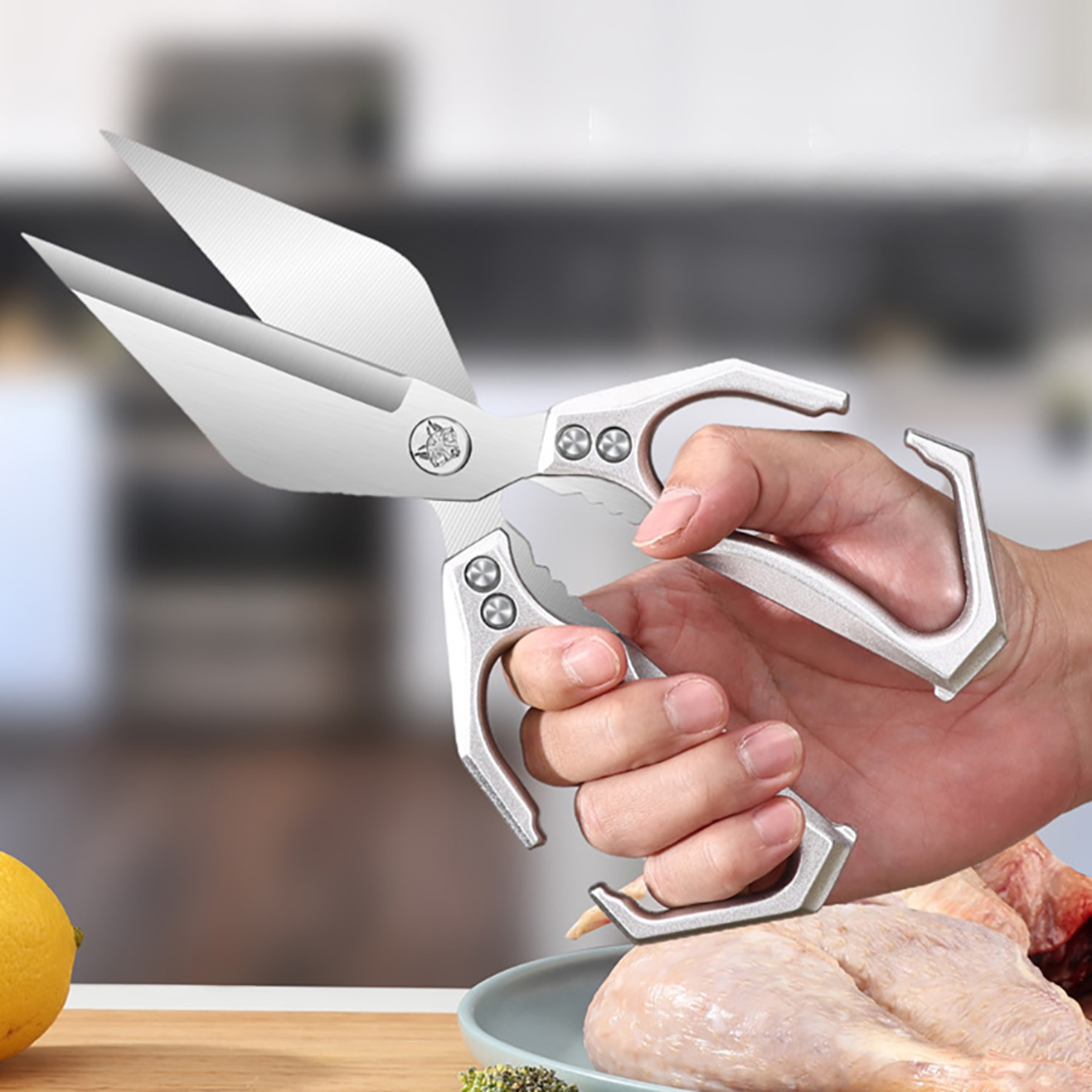 Heavy Duty Multifunctional Kitchen Bone & Food Scissors Ergonomic Aluminum Handle Poultry Shears – view 1