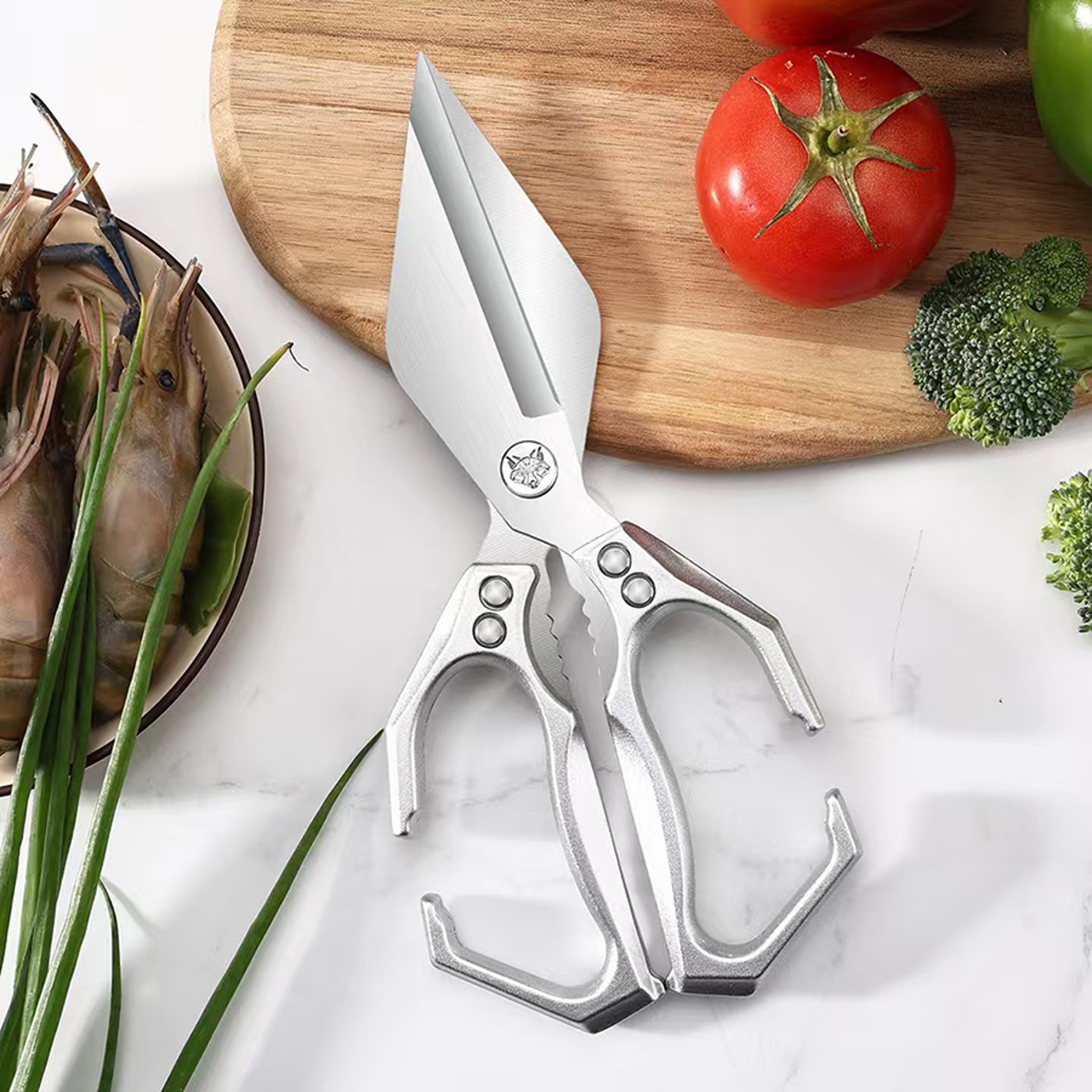 Heavy Duty Multifunctional Kitchen Bone & Food Scissors Ergonomic Aluminum Handle Poultry Shears – view 3