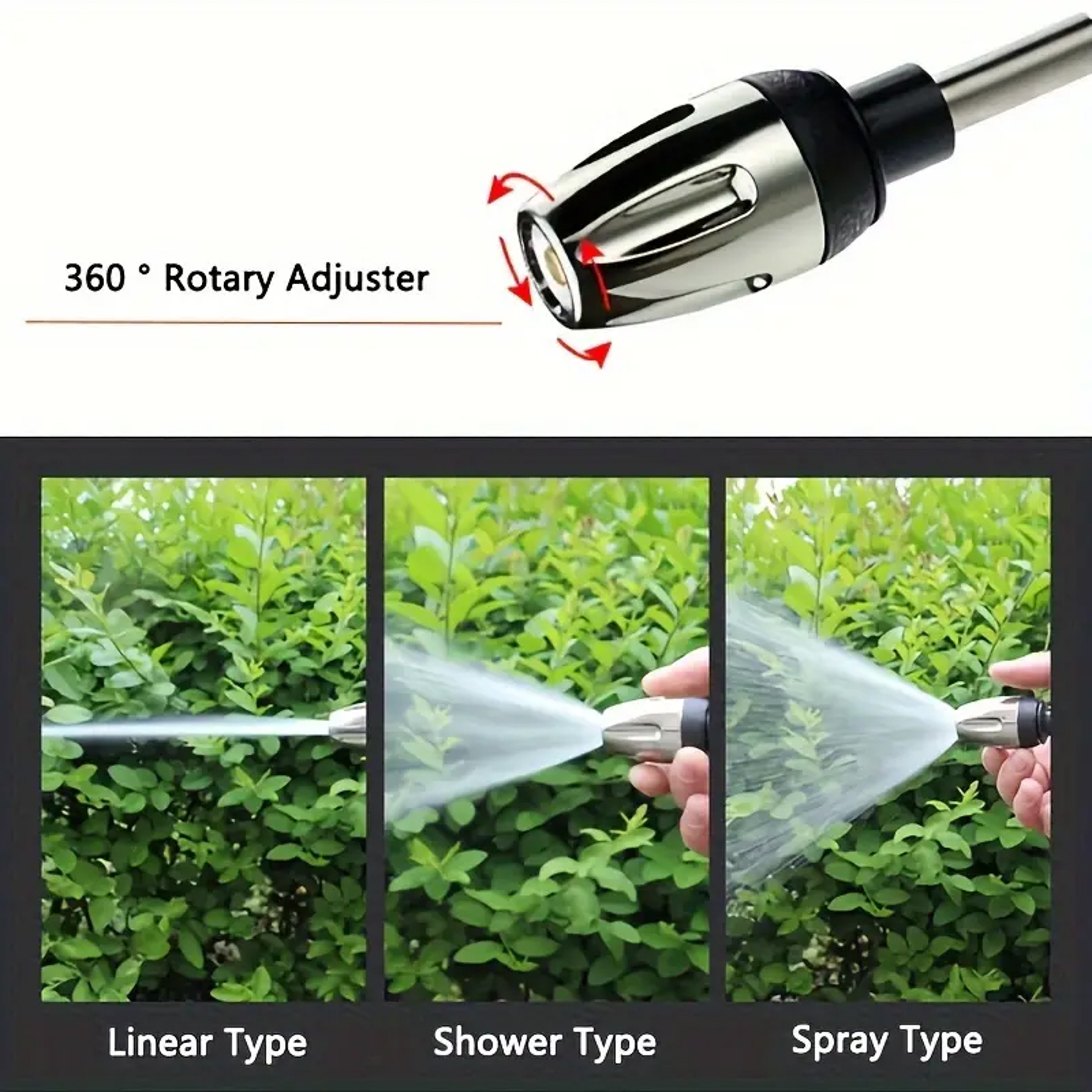 HydroForce Adjustable High Pressure Hose Nozzle For Gardening Car Washing  Outdoor Cleaning 1