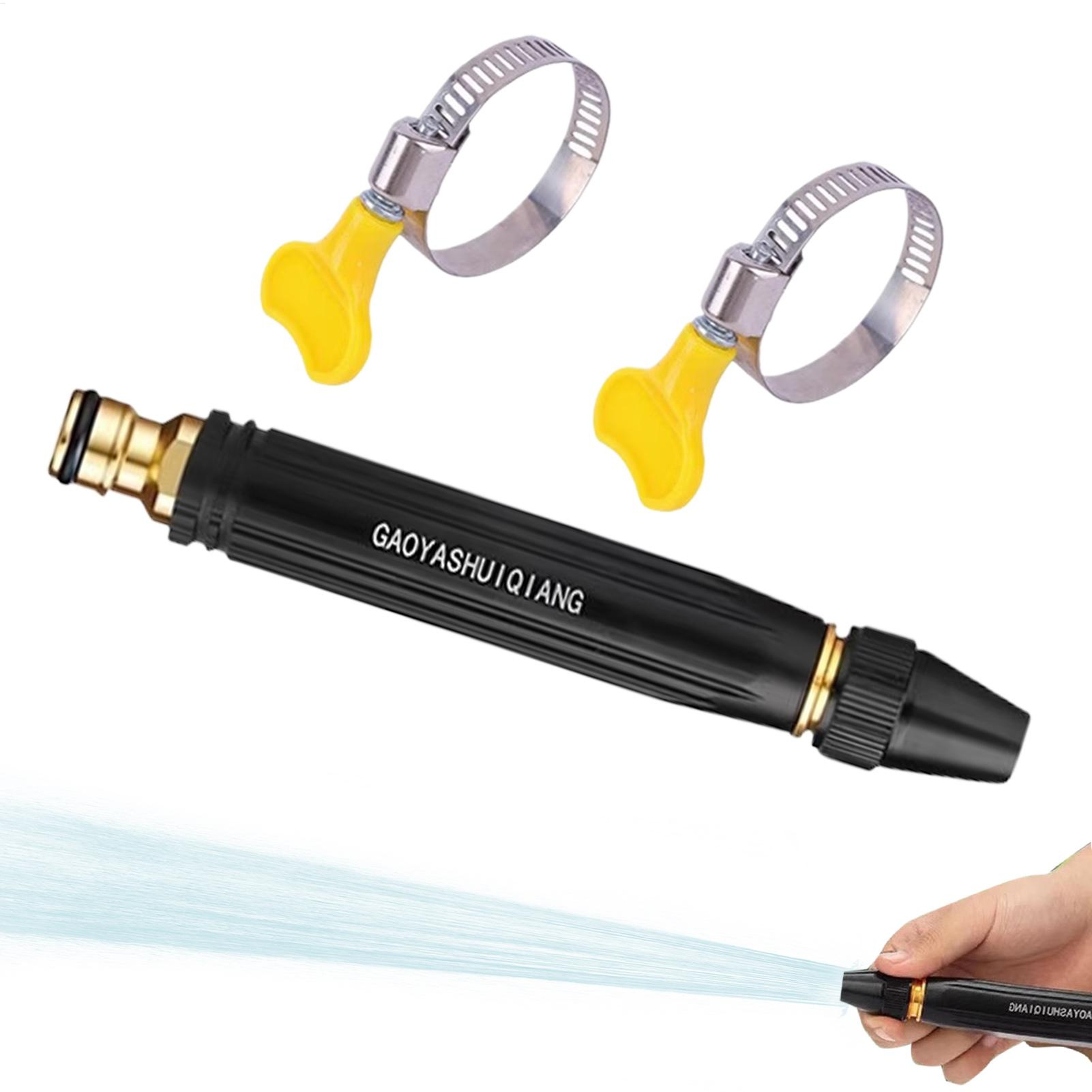 Premium High Pressure Hose Nozzle Spray Gun With Brass Adjustable Nozzle For Car Wash  Garden 0