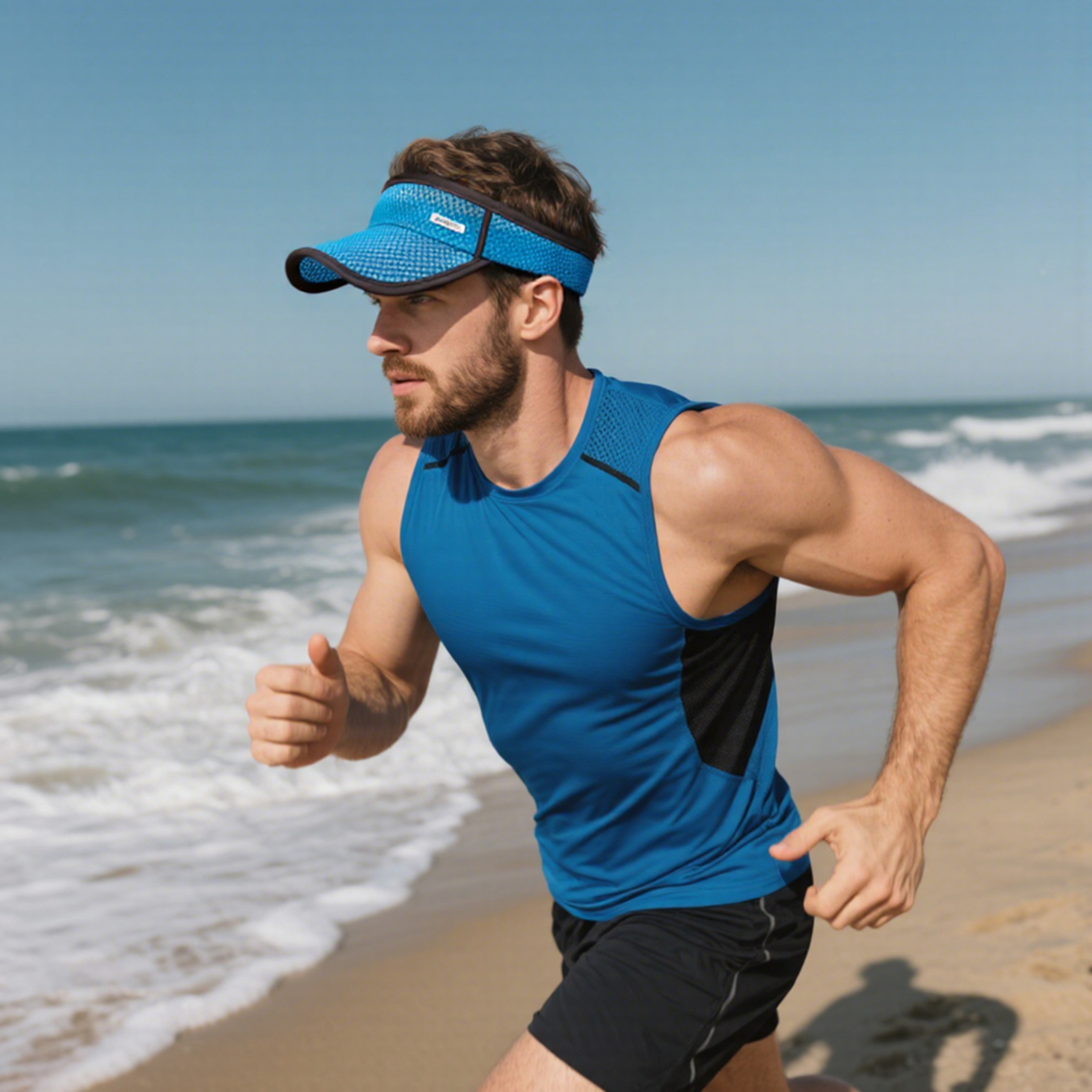 Breathable Mesh Sun Visor Cap Quick Dry Adjustable Lightweight Sports Visor For Running Golf  Tenni 1