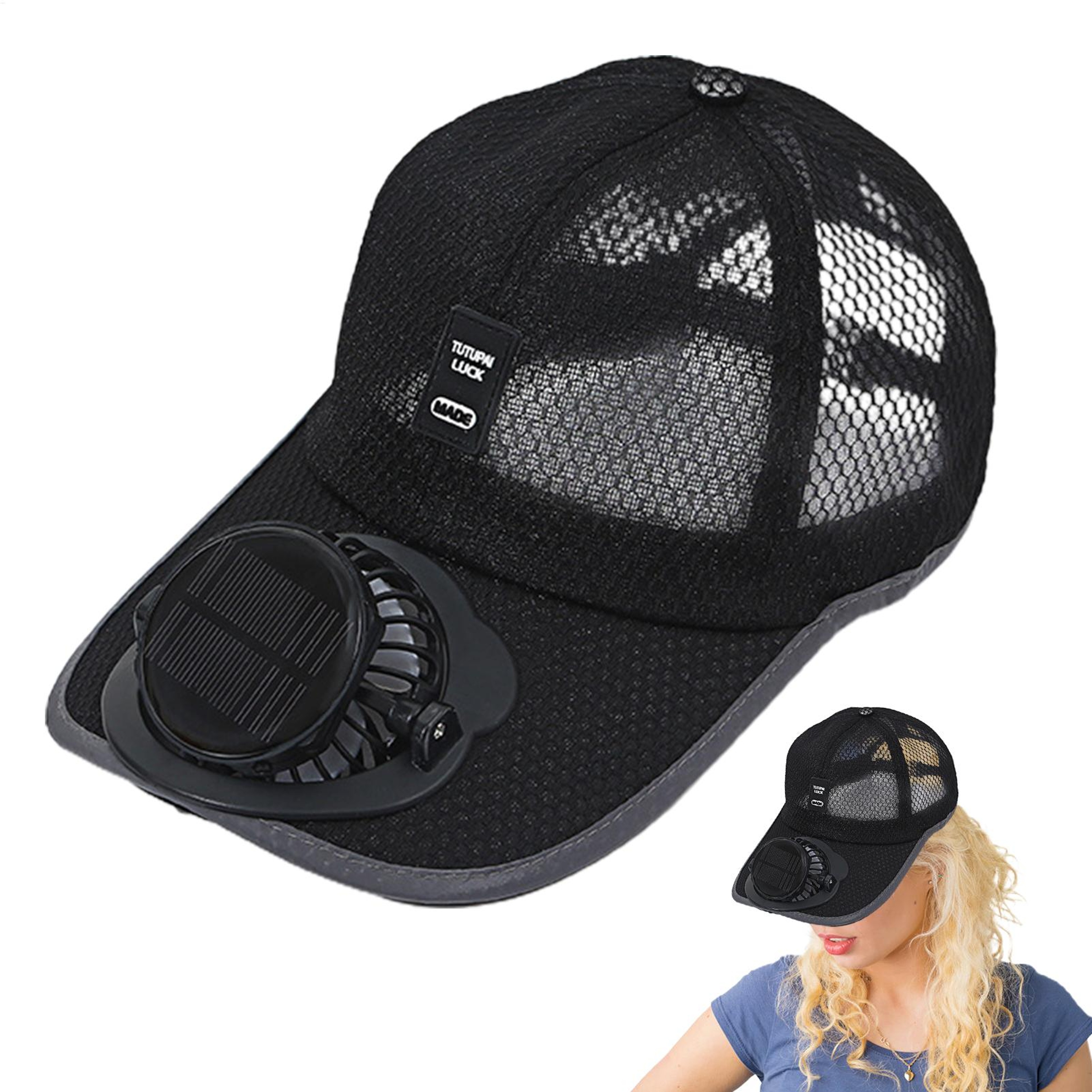 Solar Breeze Cooling Fan Cap Solar Powered Hat With USB Rechargeable Fan  UV Sun Protection 1