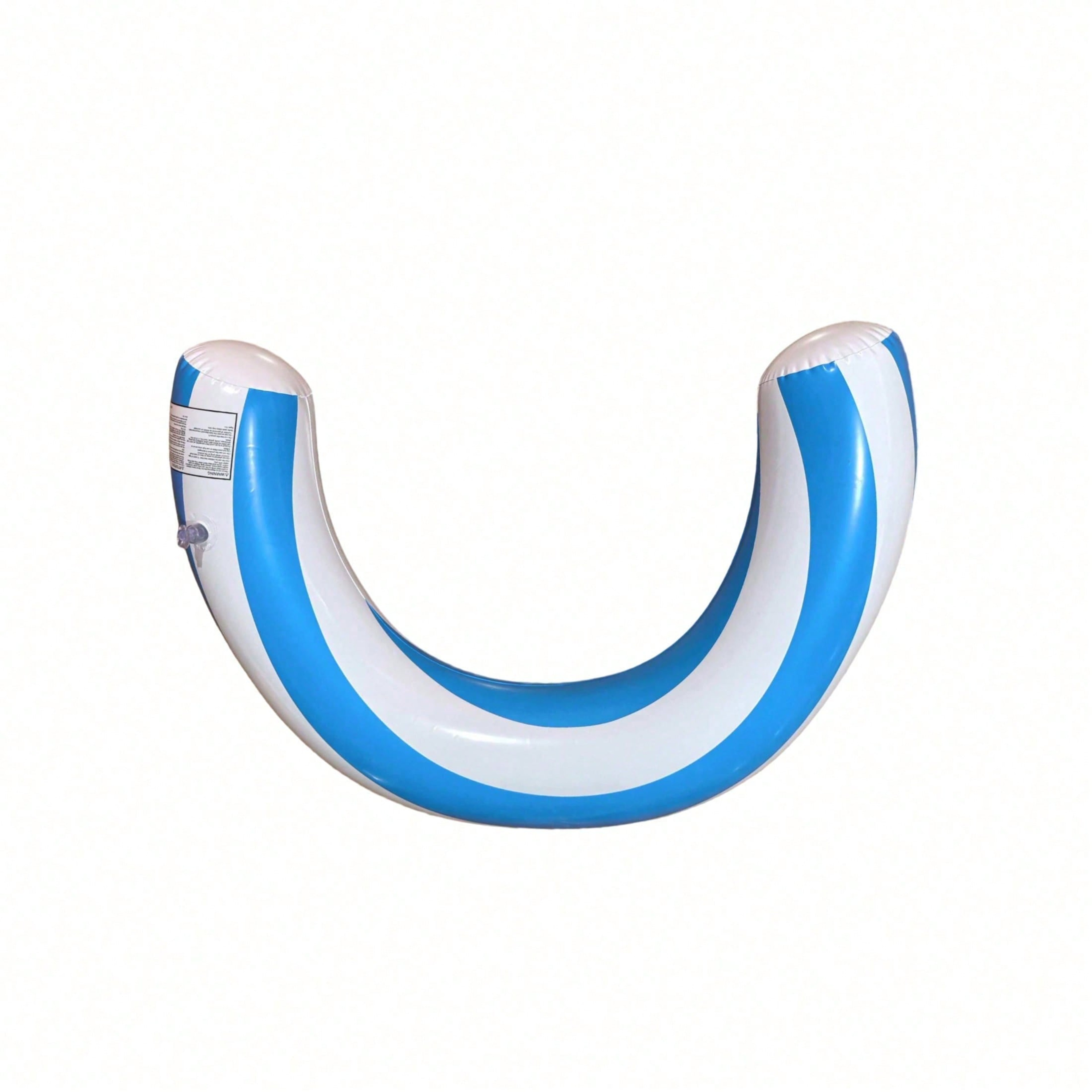 U Shaped Inflatable Swimming Ring Pool Float Striped PVC Pool Lounger For Summer Relaxation 3