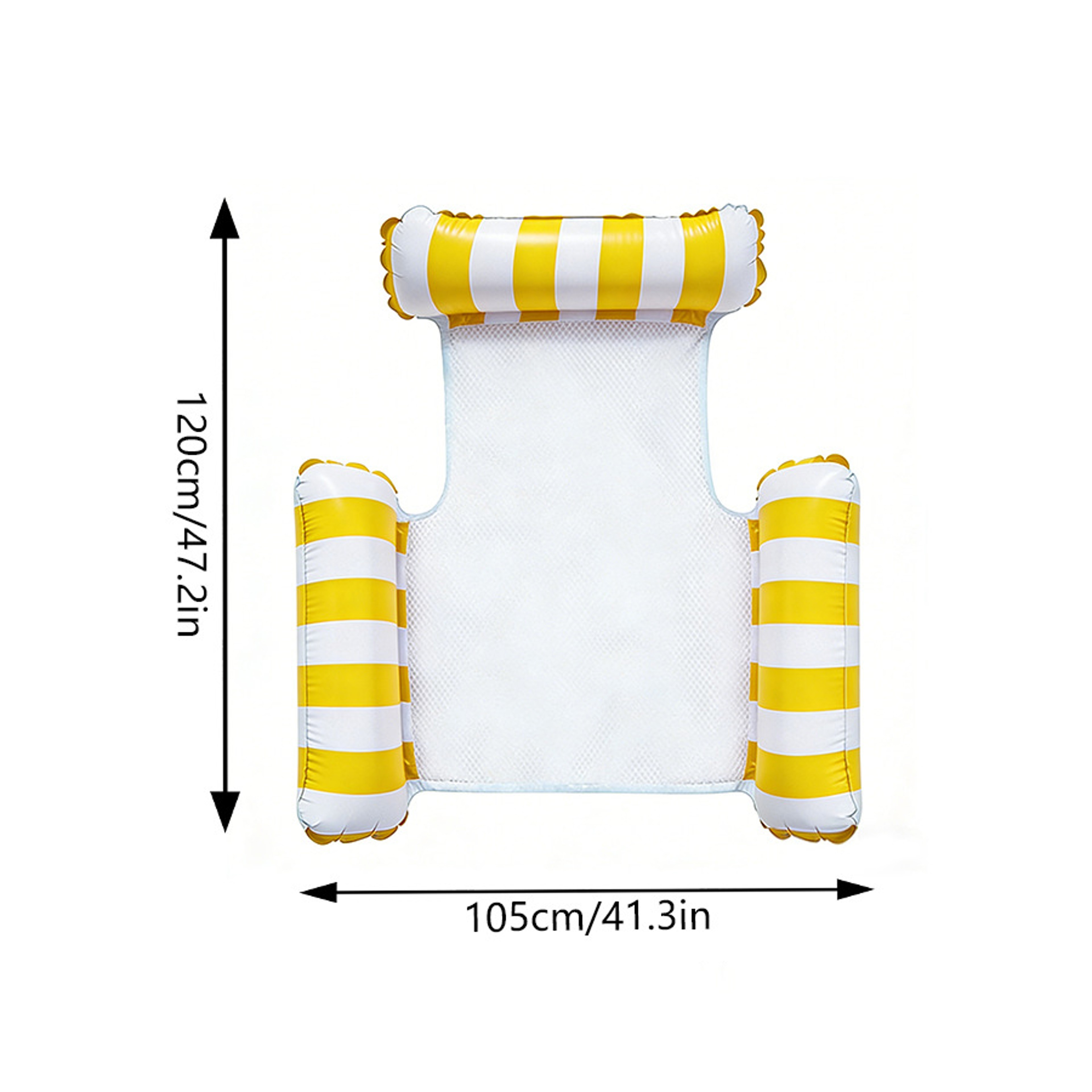 Inflatable Pool Lounge Chair Floating Hammock For Pool And Beach Relaxation 4