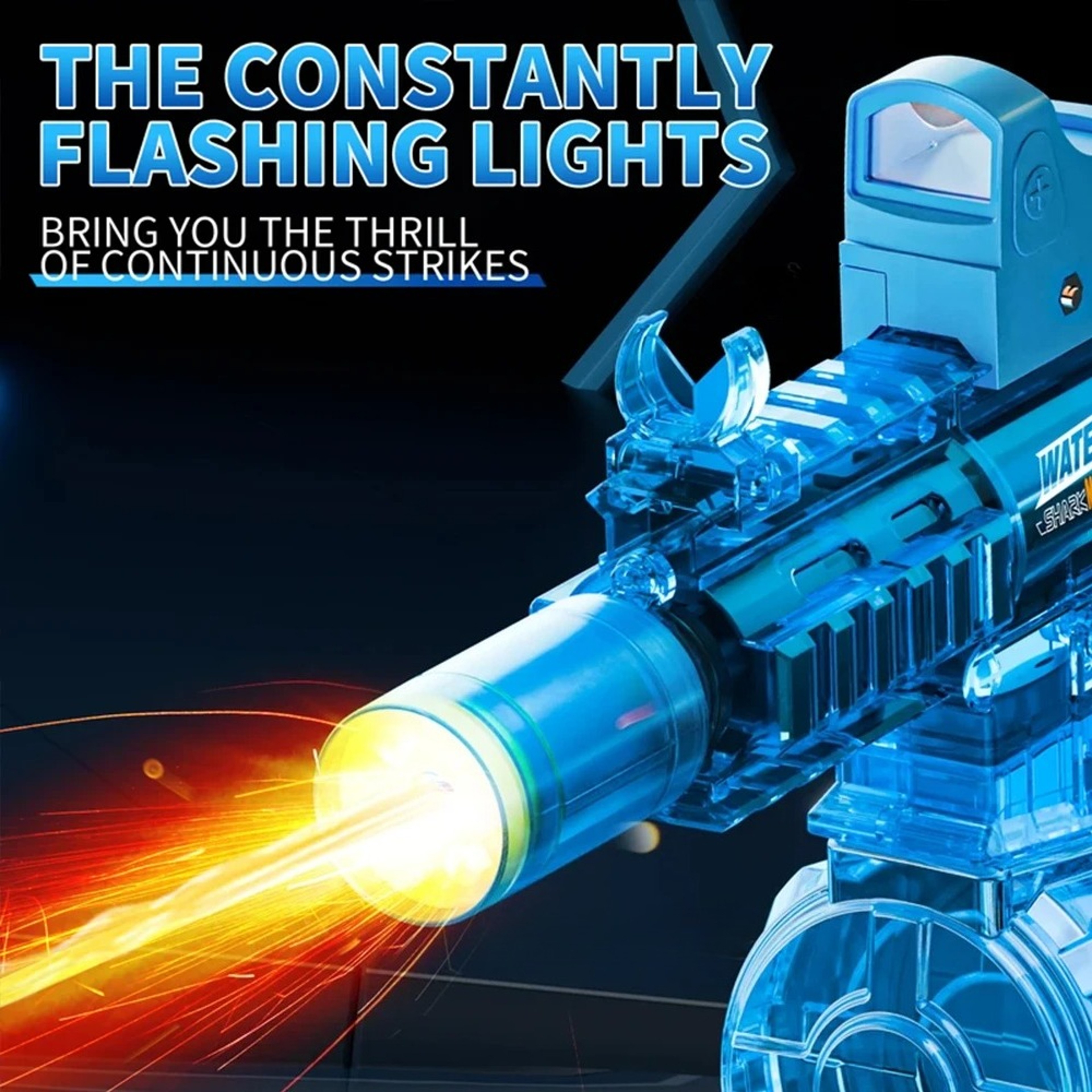 Kids LED Electric Water Gun Large Capacity Automatic Summer Water Blaster Toy 2