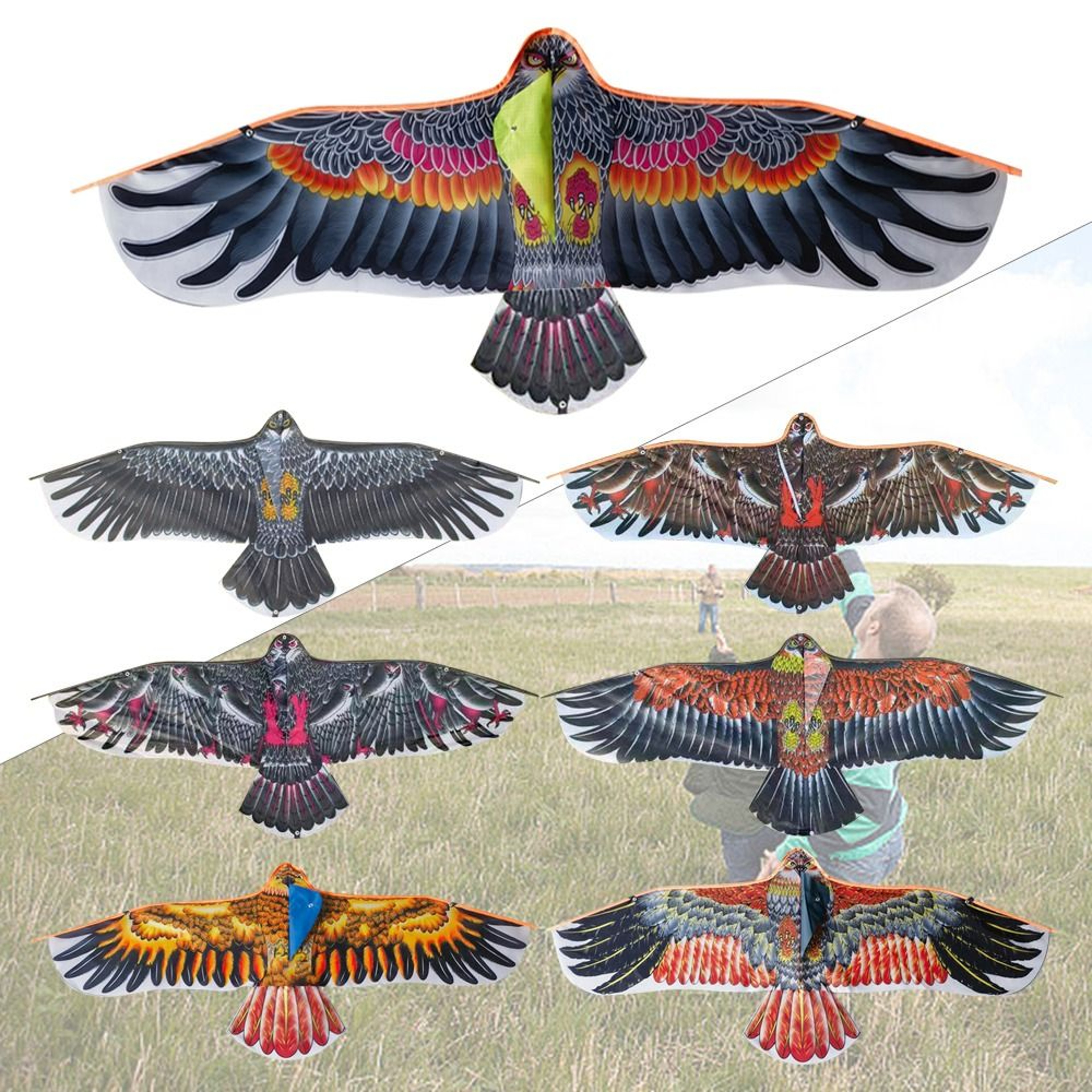 Eagle Kite With Line Large Flying Eagle Kite For Kids Outdoor Fun 0