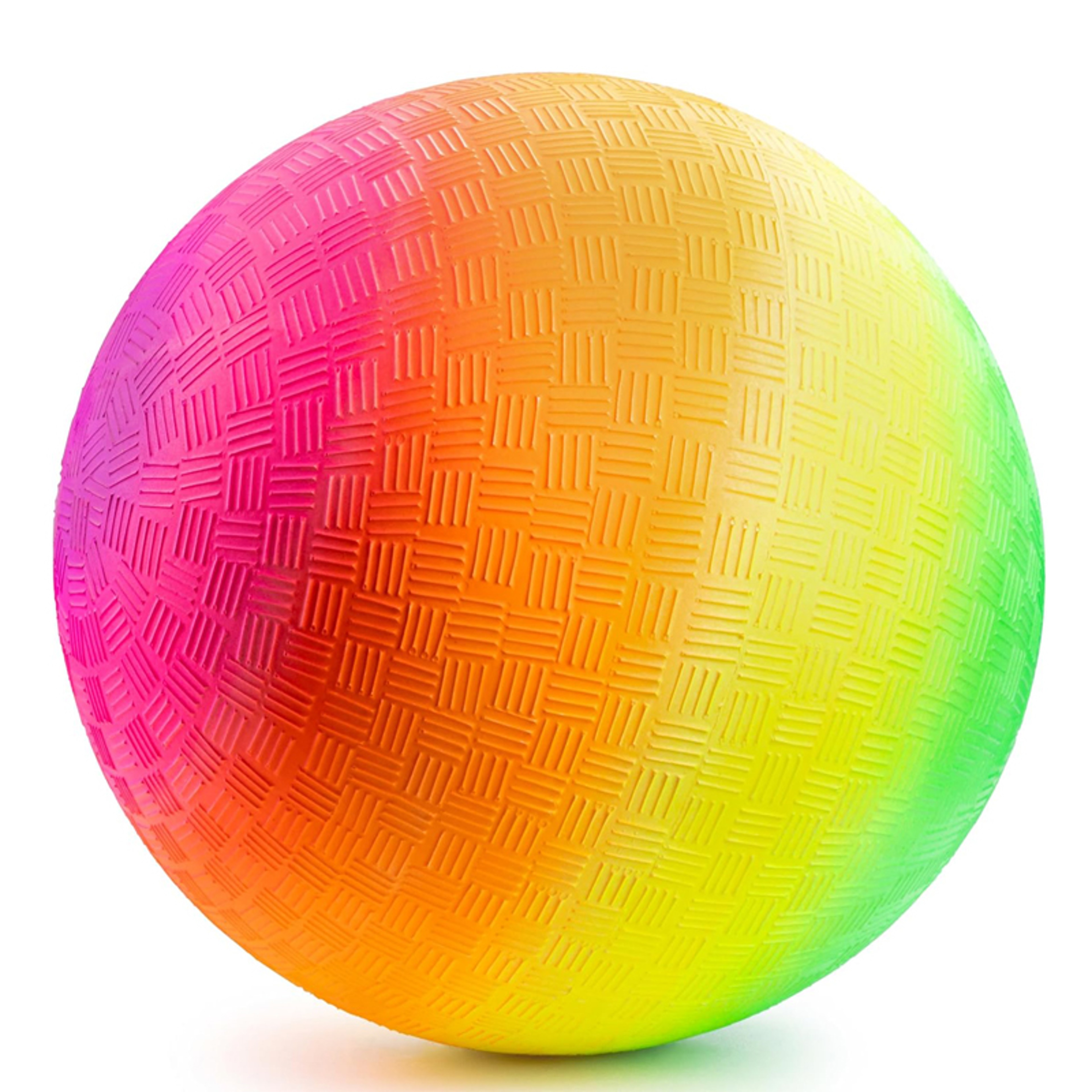 Rainbow Inflatable Playground Ball Durable Rubber Bouncy Ball For Kids  Outdoor Fun 4